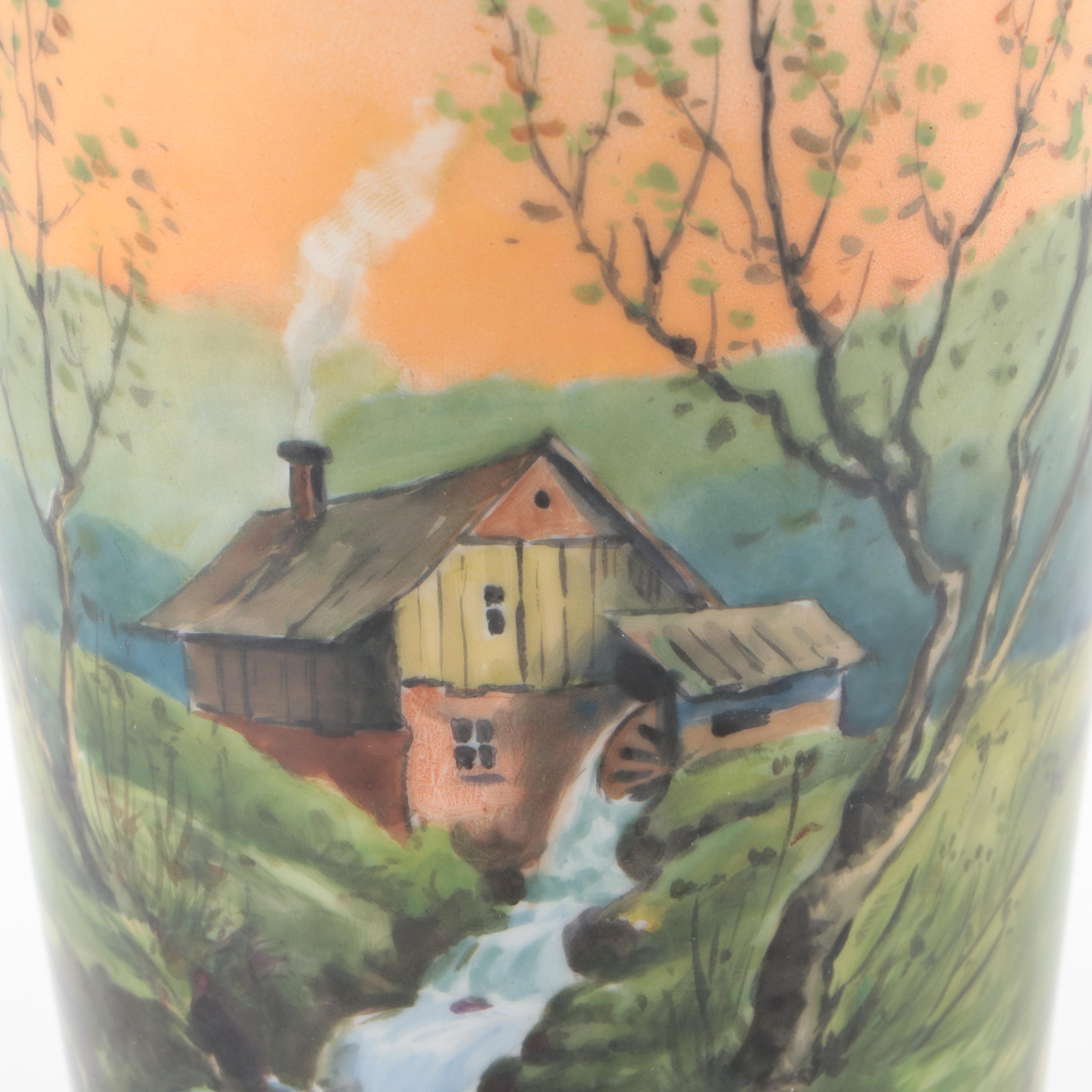 Julius H. Brauer Studio Hand-Painted Porcelain Vase
