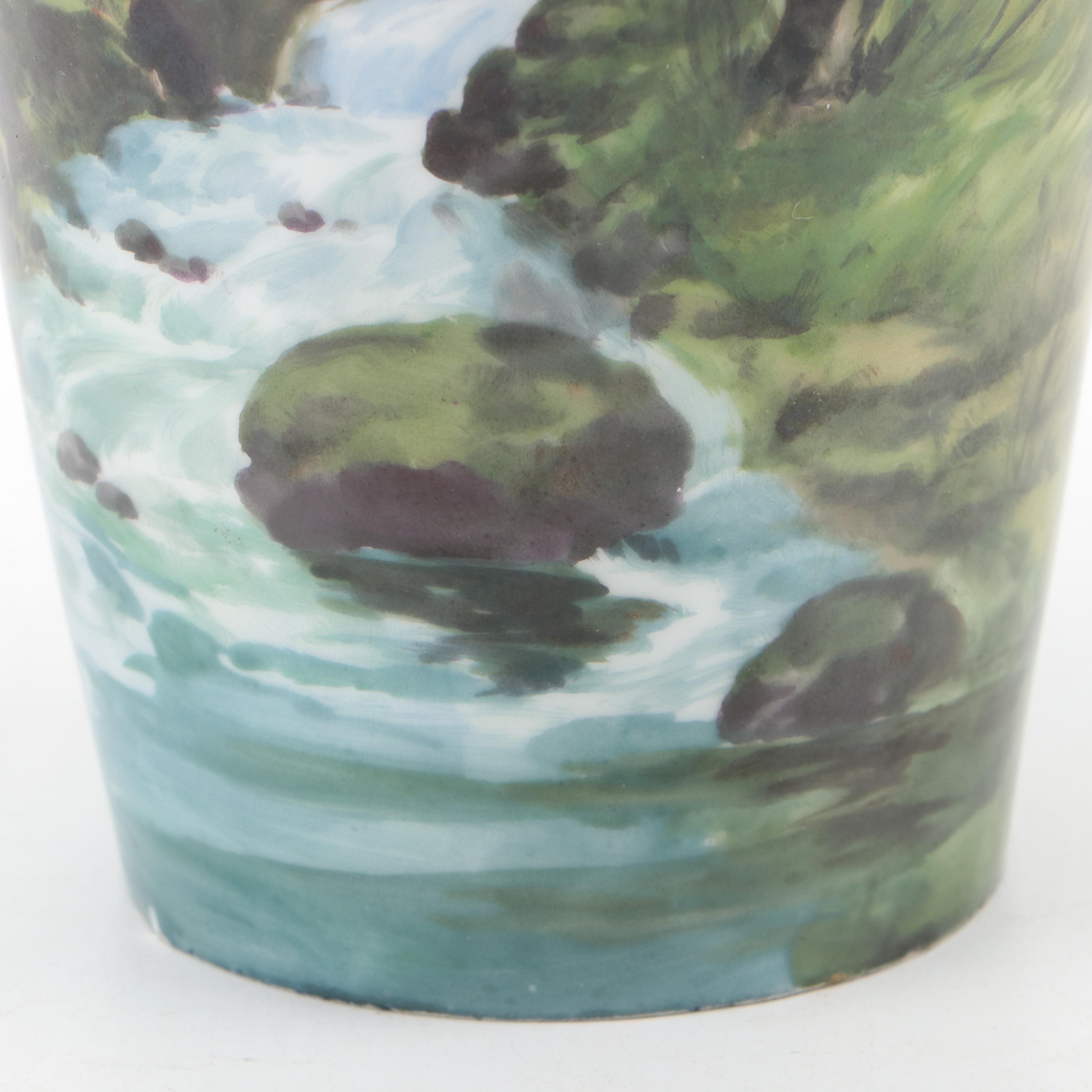 Julius H. Brauer Studio Hand-Painted Porcelain Vase