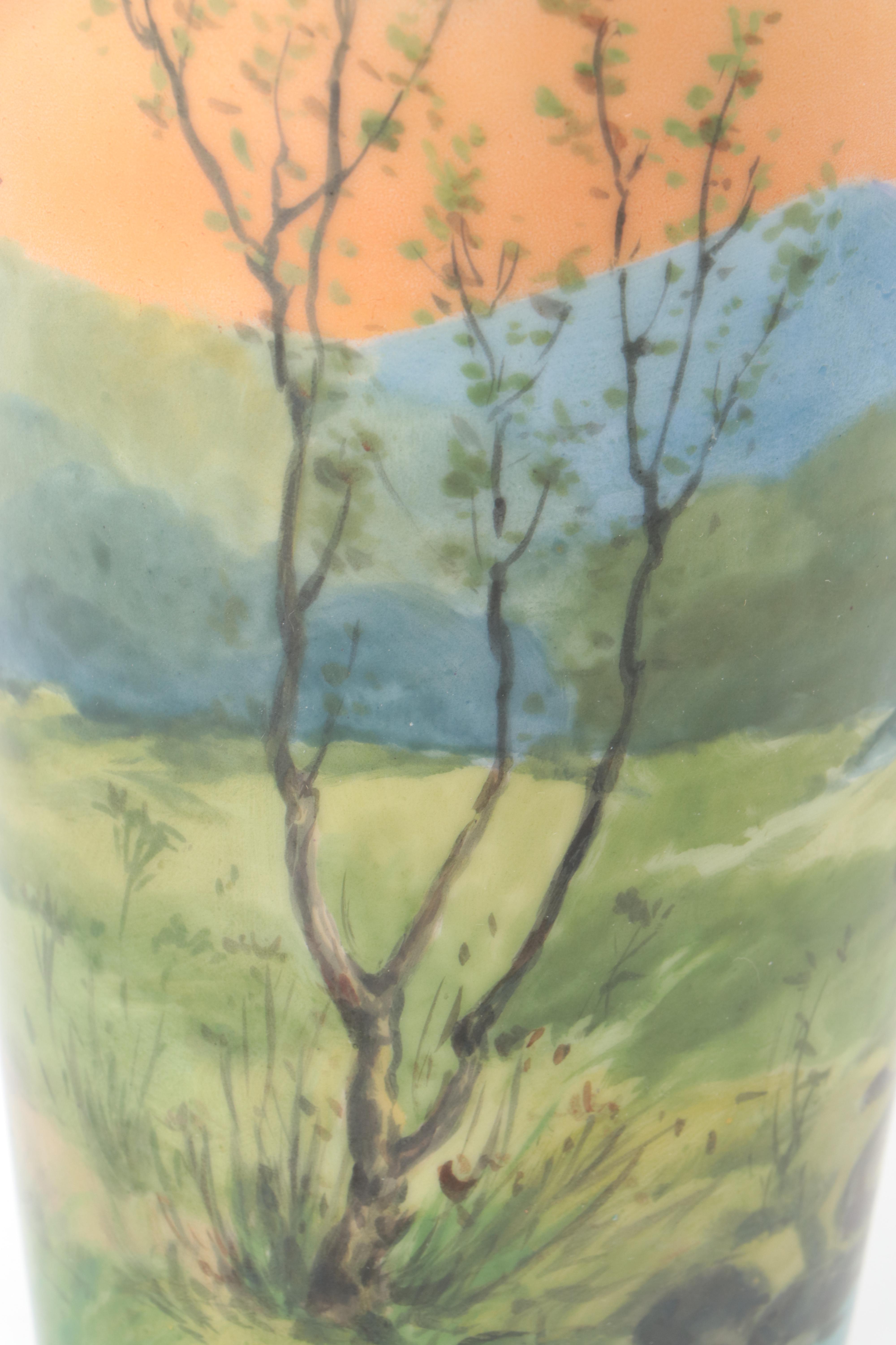 Julius H. Brauer Studio Hand-Painted Porcelain Vase
