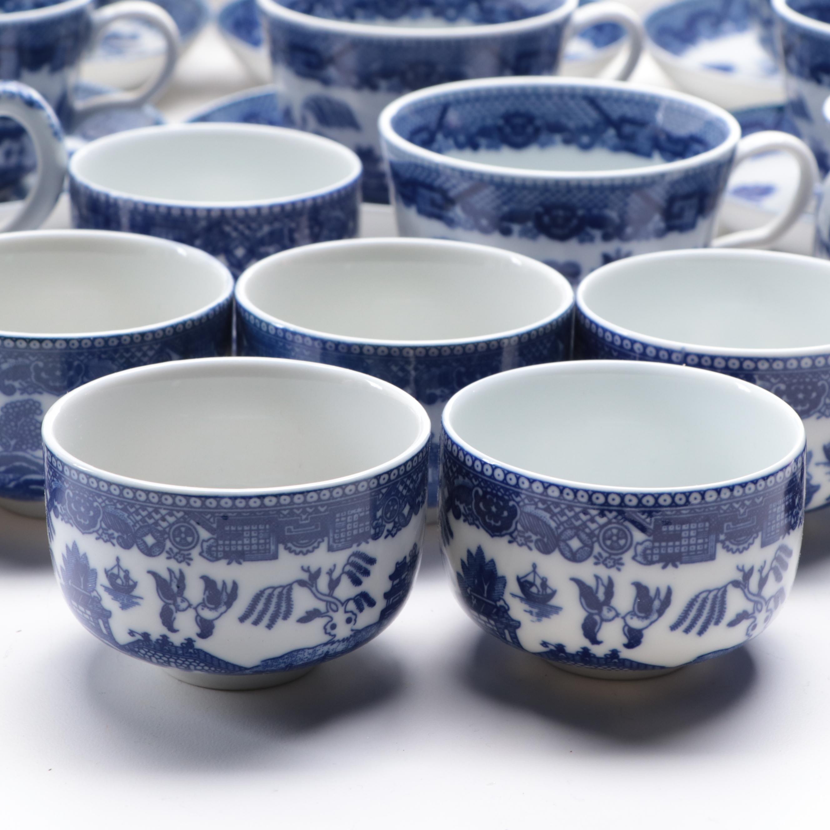 HIC and Other Blue Willow Tea Set and Tableware