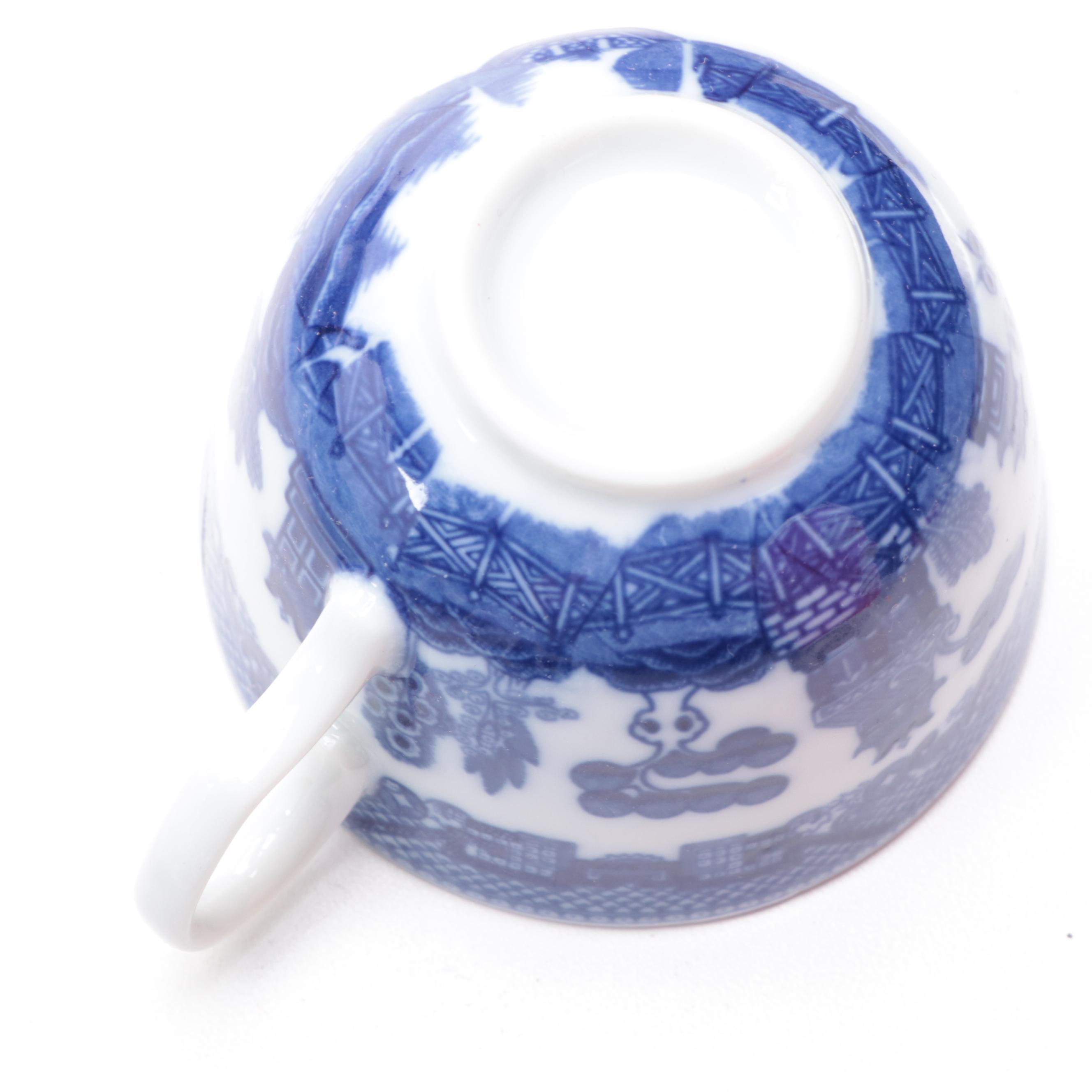 HIC and Other Blue Willow Tea Set and Tableware