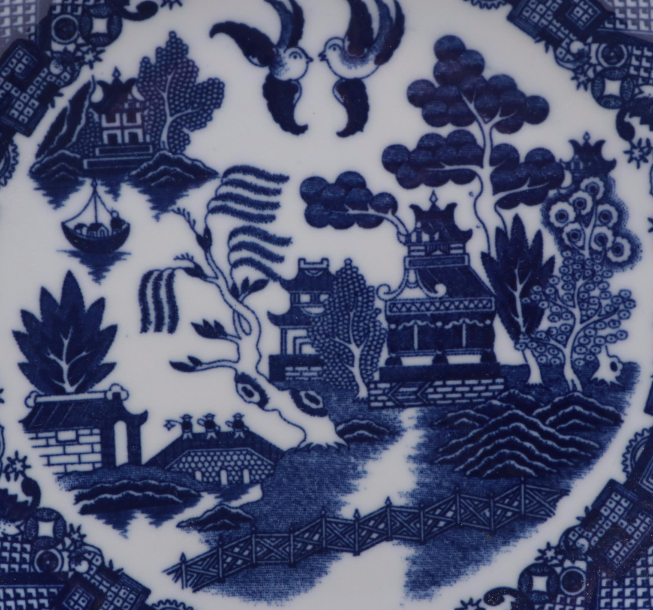 HIC and Other Blue Willow Tea Set and Tableware