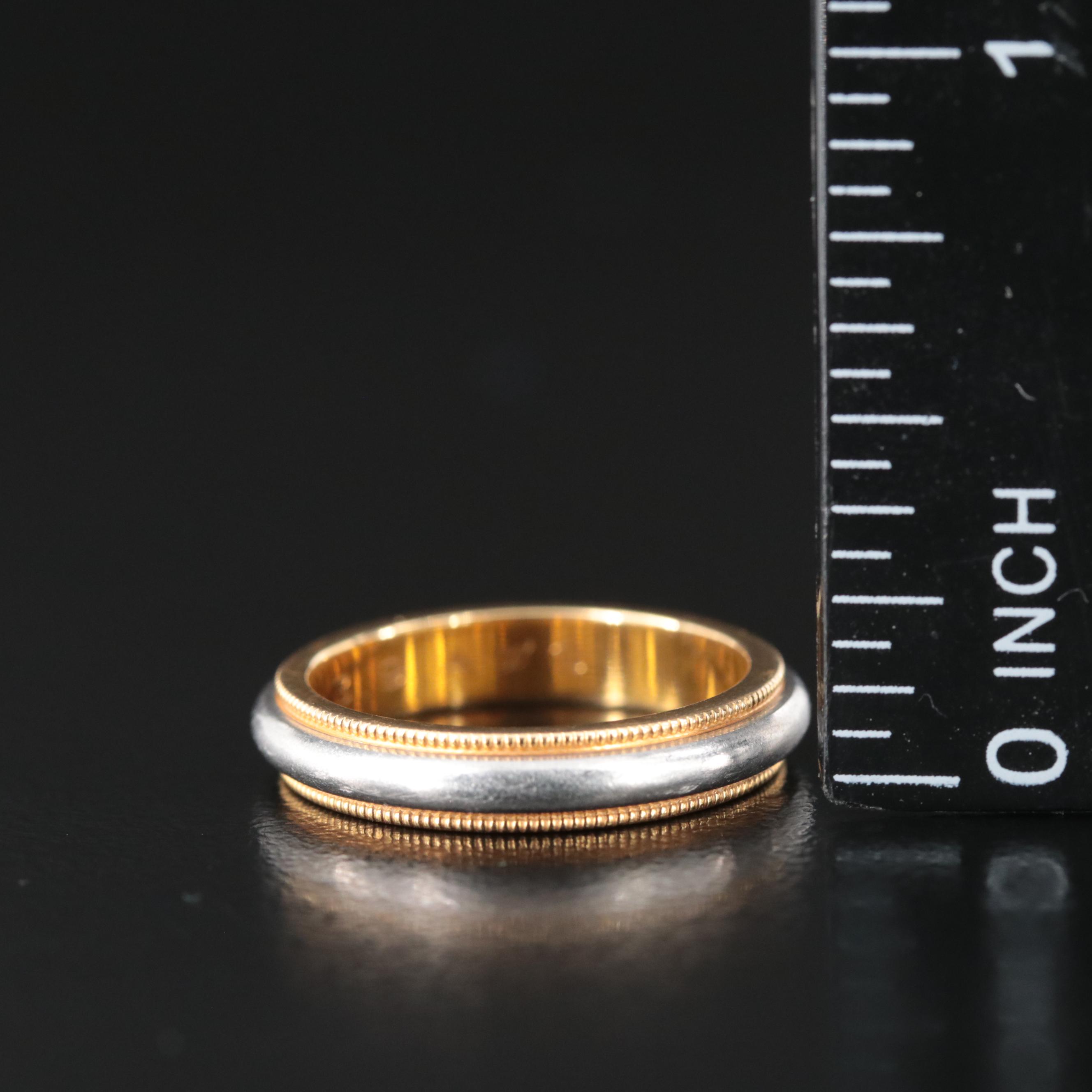 Tiffany & Co. 18K and Platinum Band