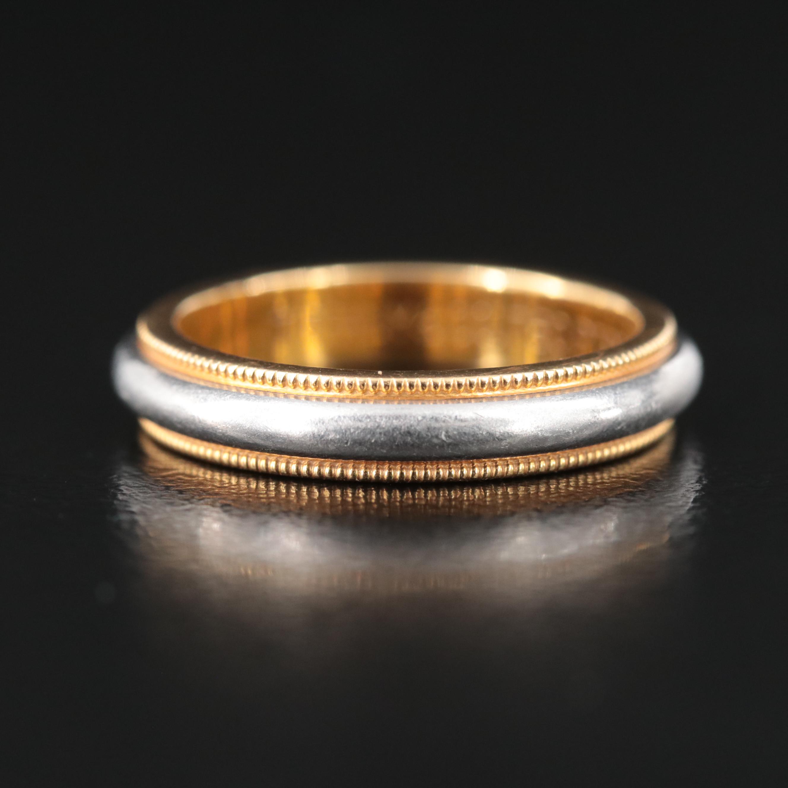 Tiffany & Co. 18K and Platinum Band