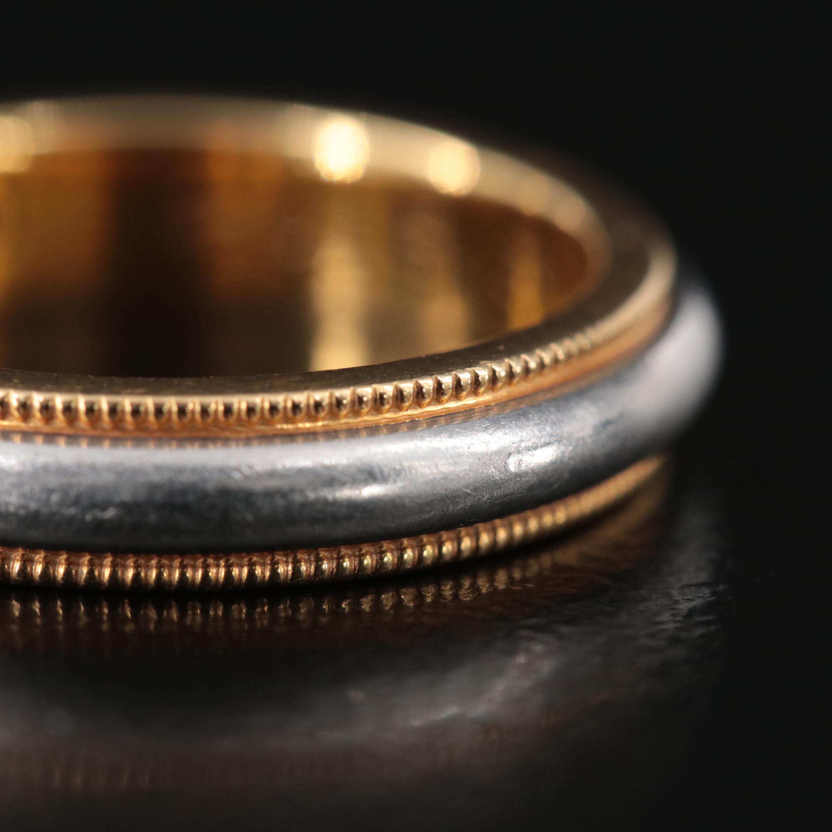 Tiffany & Co. 18K and Platinum Band