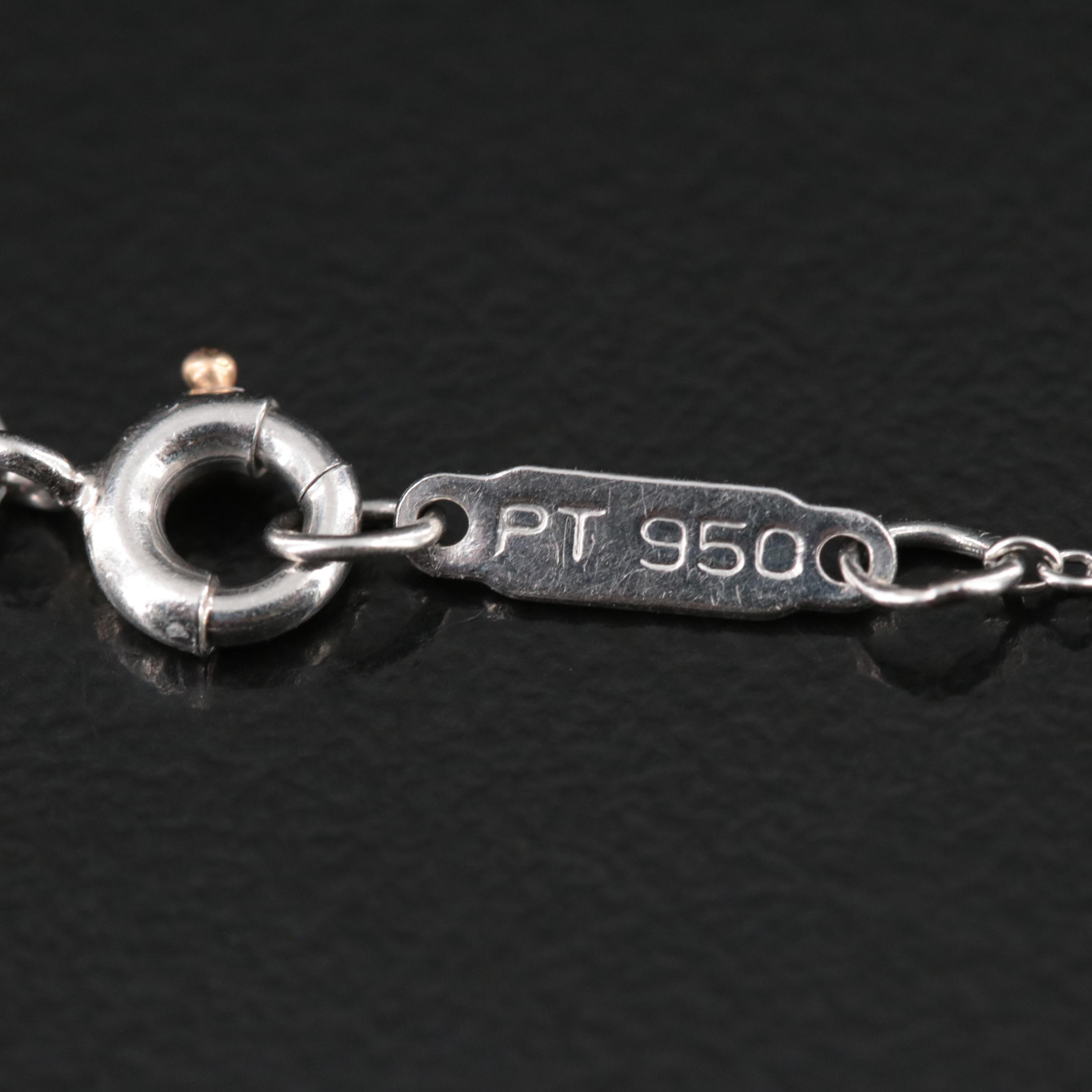 Tiffany & Co. Platinum Diamond Solitaire Necklace