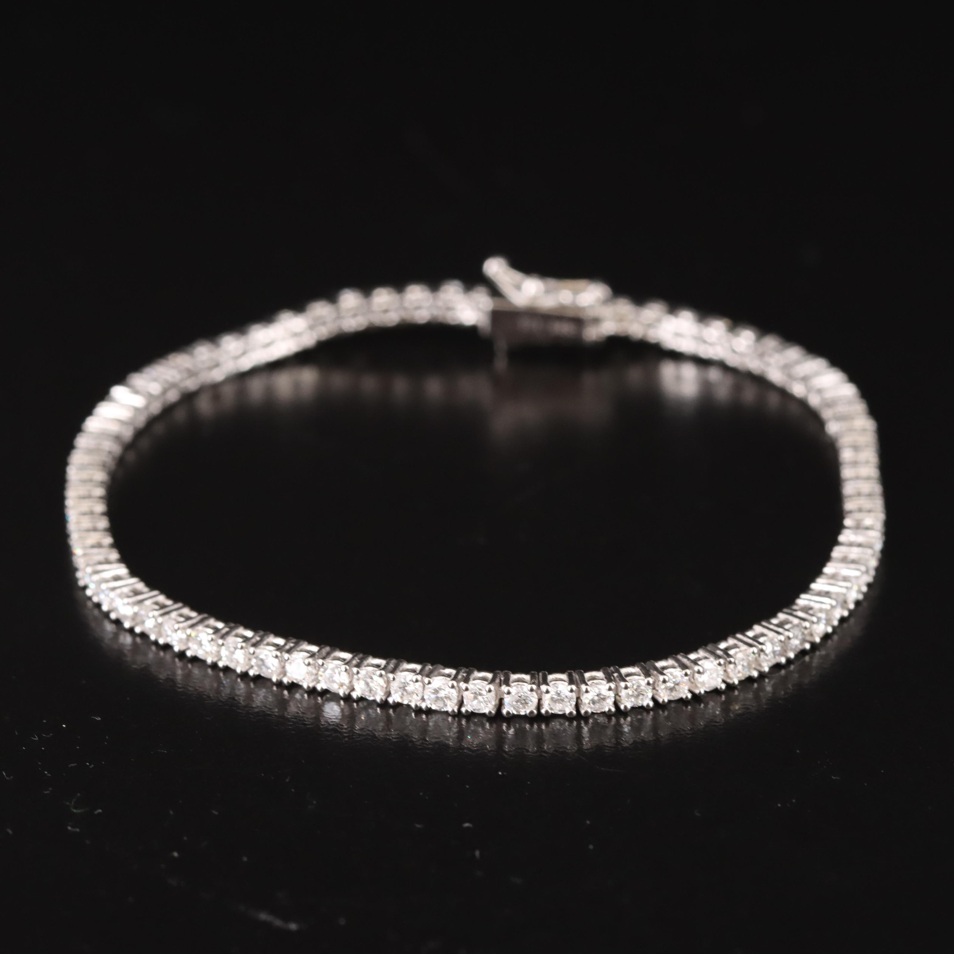 14K 3.45 CTW Diamond Tennis Bracelet