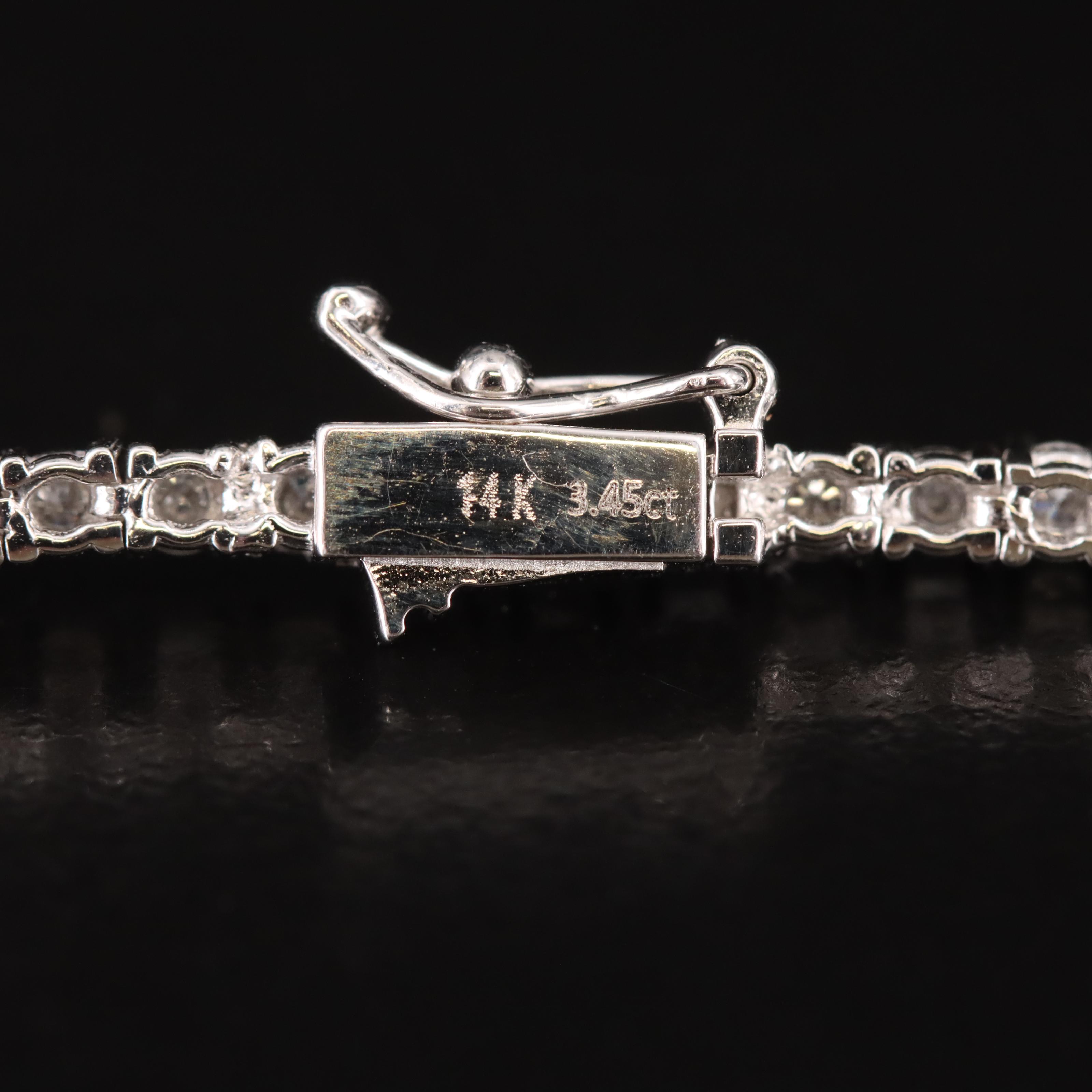 14K 3.45 CTW Diamond Tennis Bracelet
