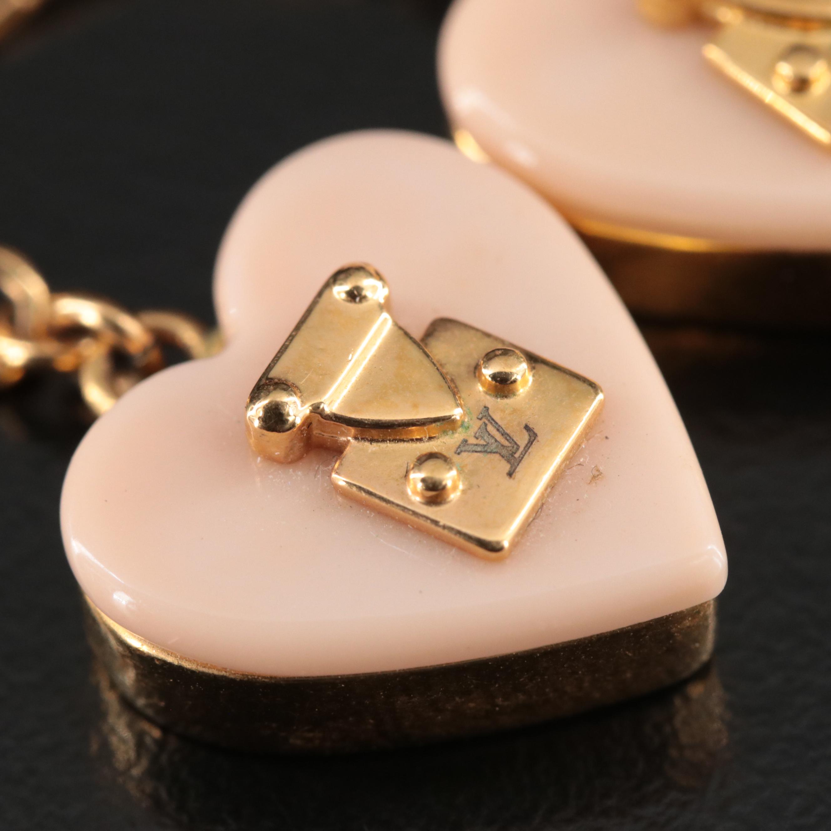 Louis Vuitton "Lock Me" Heart Earrings