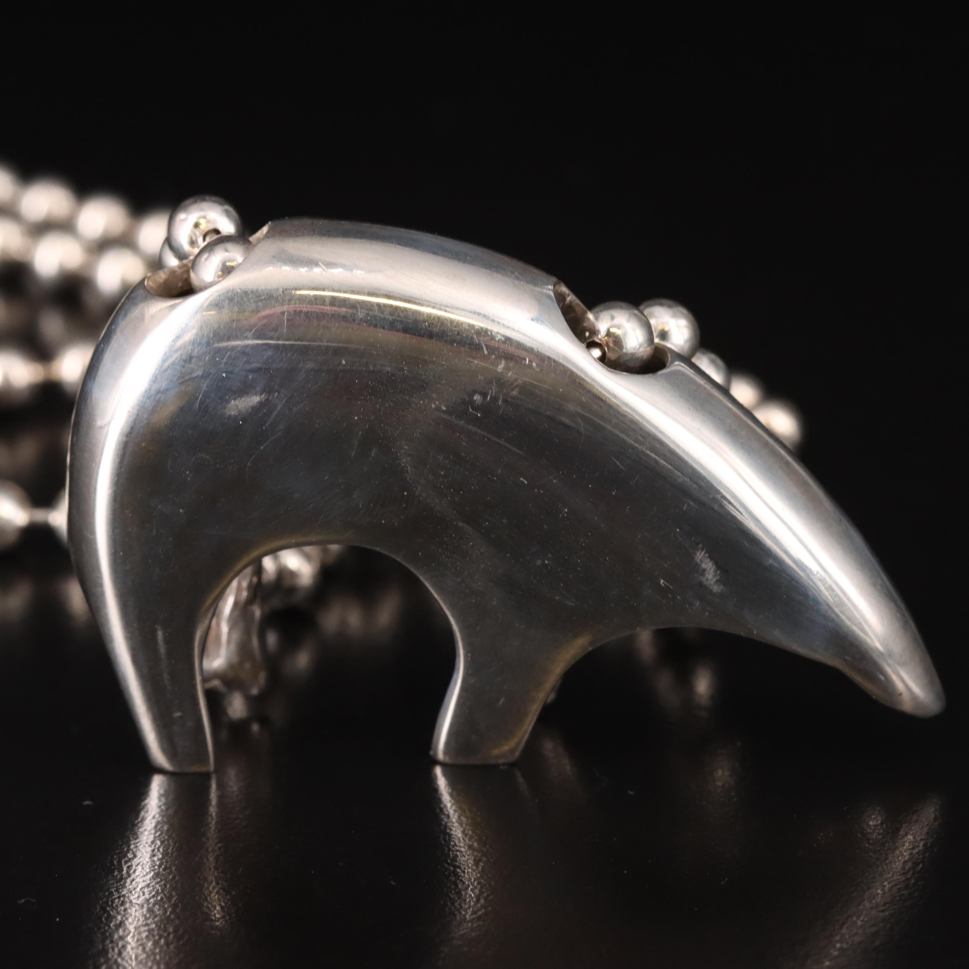 Sterling Bear Necklace