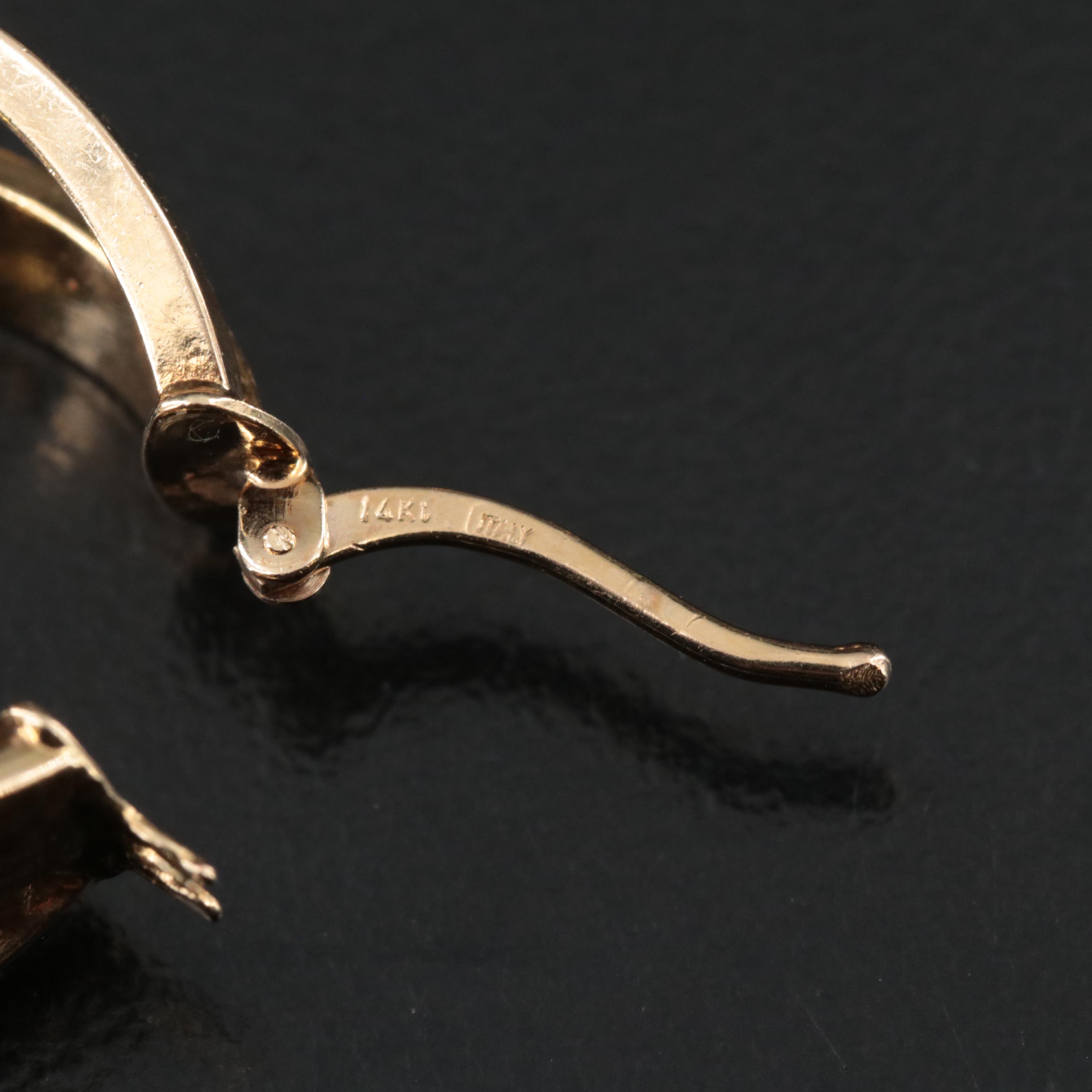 Italian 14K Double Hoop Earrings