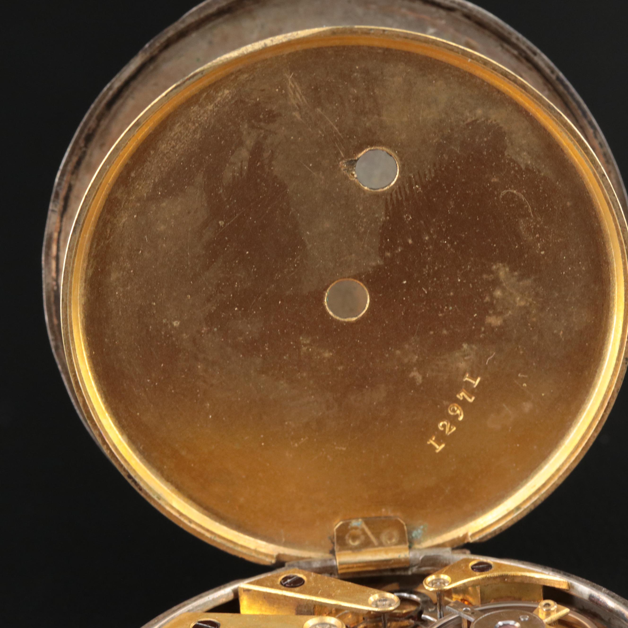 Antique 800 Silver English Pocket Watch