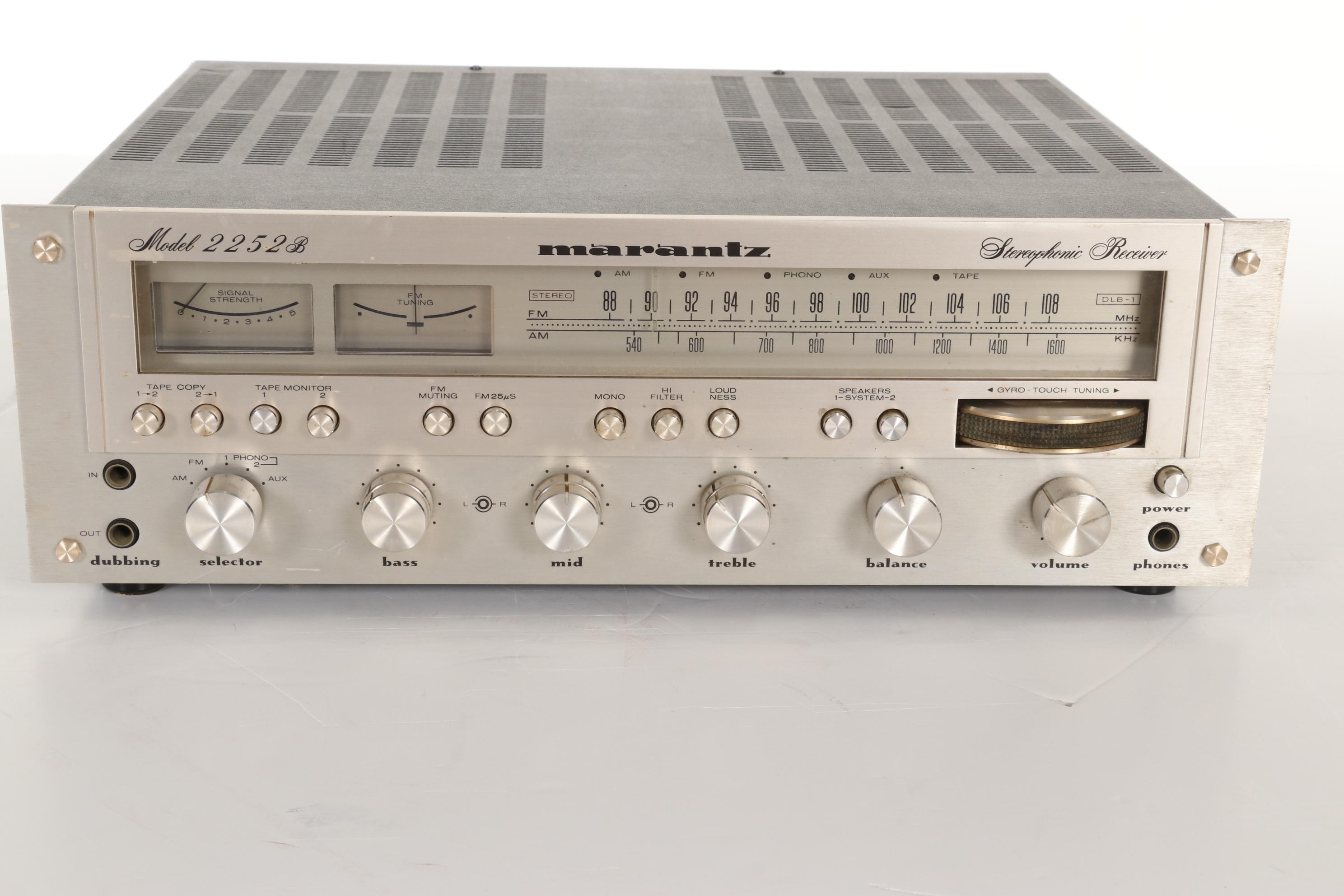 Marantz Model 2252B Stereophonic Receiver, 1977-1979