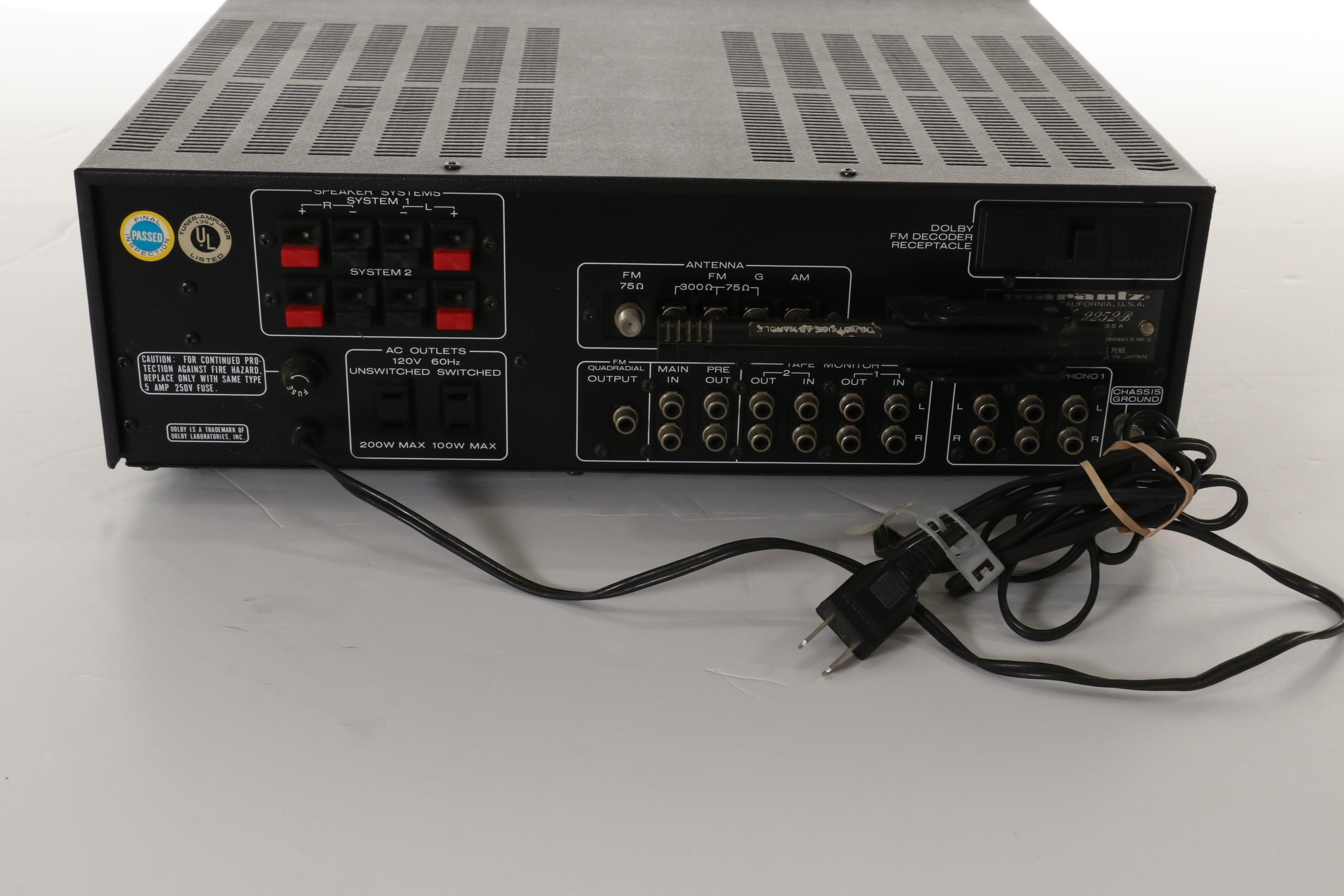 Marantz Model 2252B Stereophonic Receiver, 1977-1979