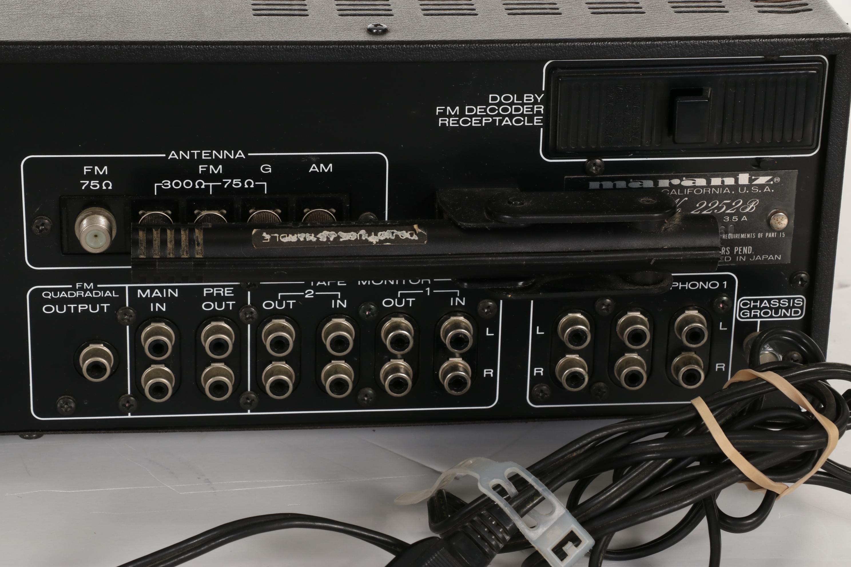 Marantz Model 2252B Stereophonic Receiver, 1977-1979