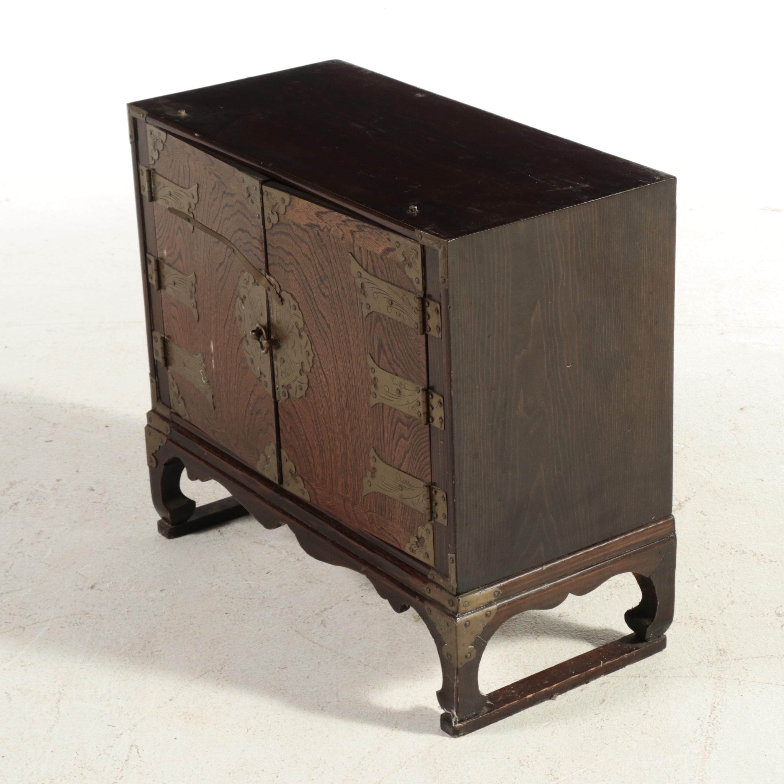 Chinese Elm and Fir Brass-Mounted Cabinet