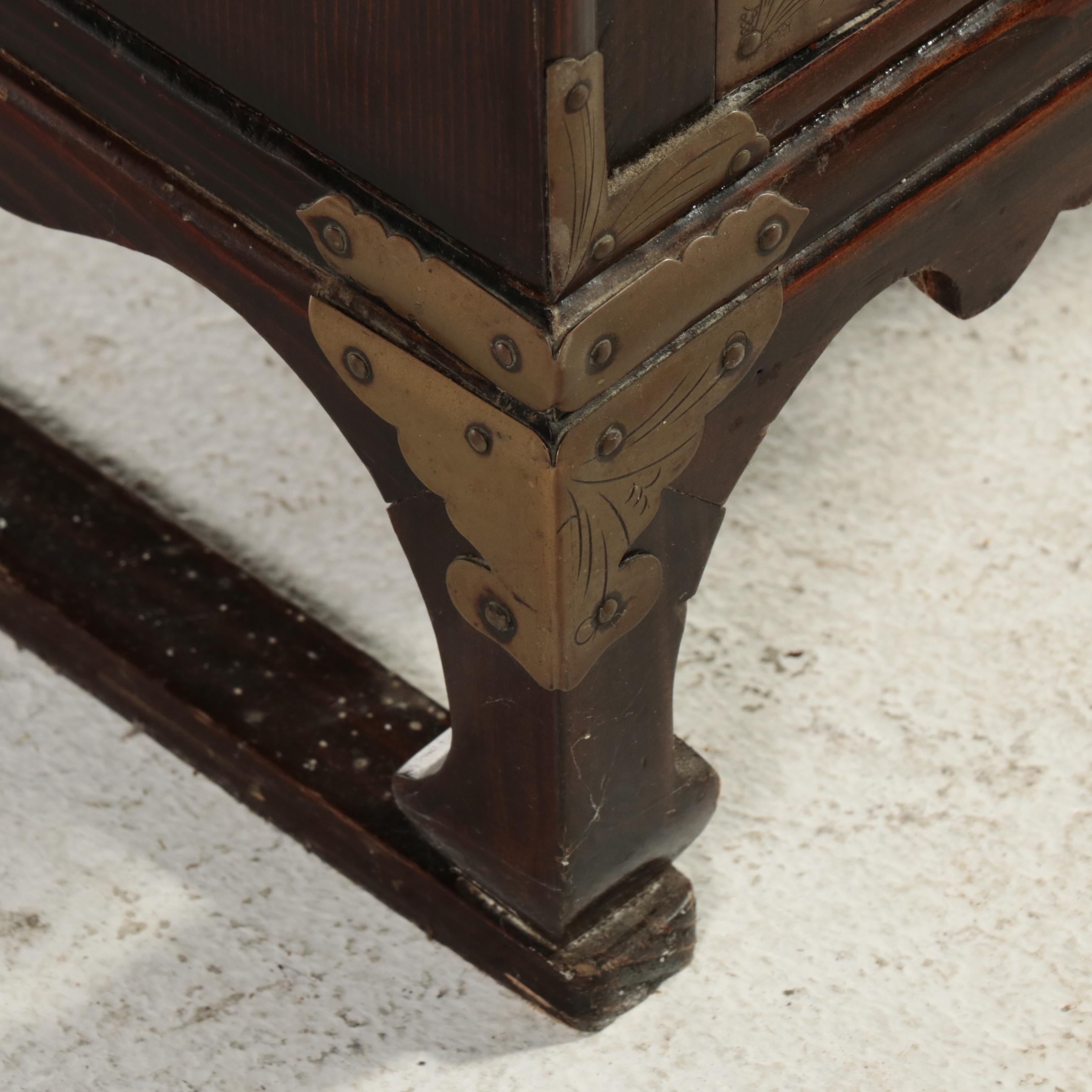 Chinese Elm and Fir Brass-Mounted Cabinet