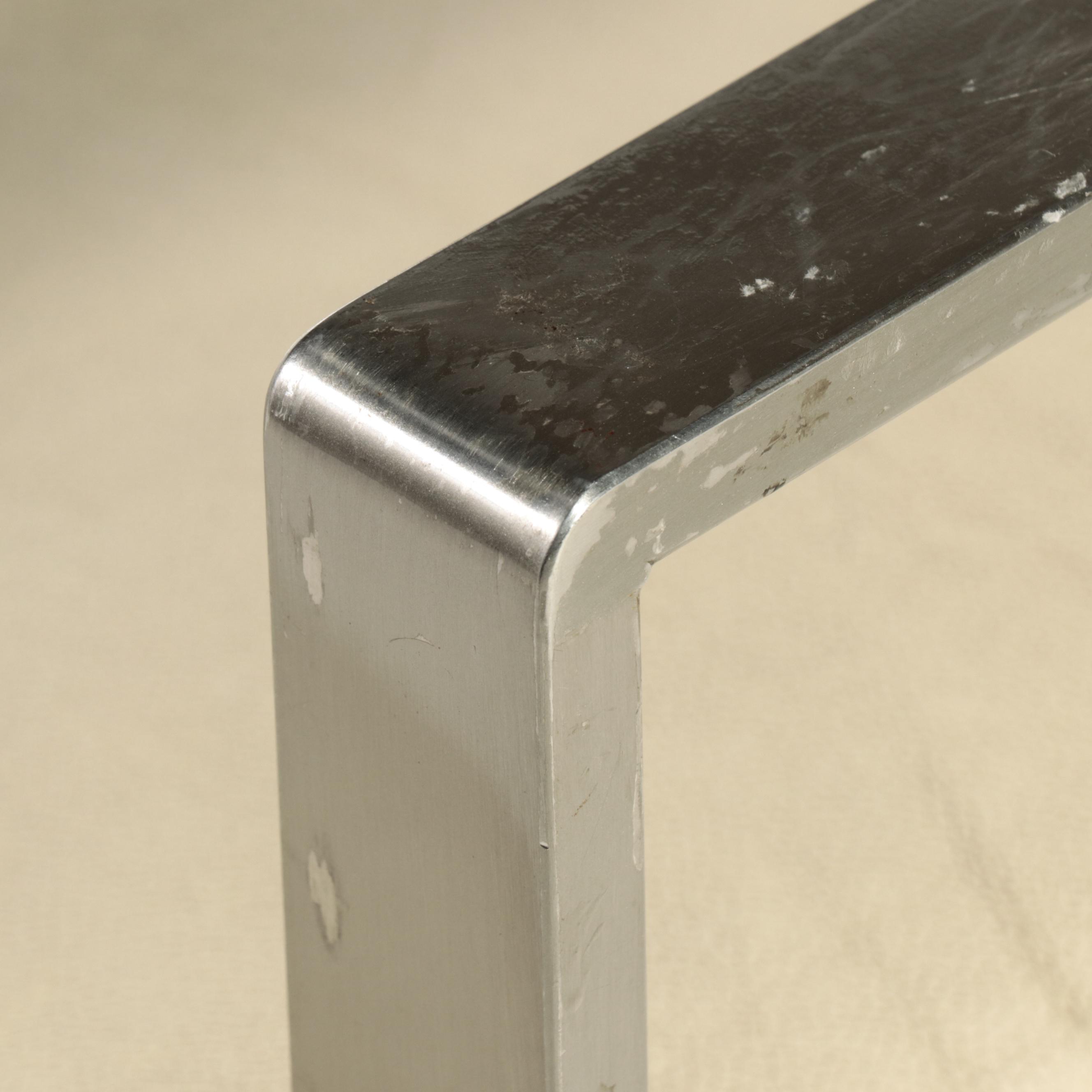 Arper S.P.A. Italian Modern Leather and Chromed Metal Armchair