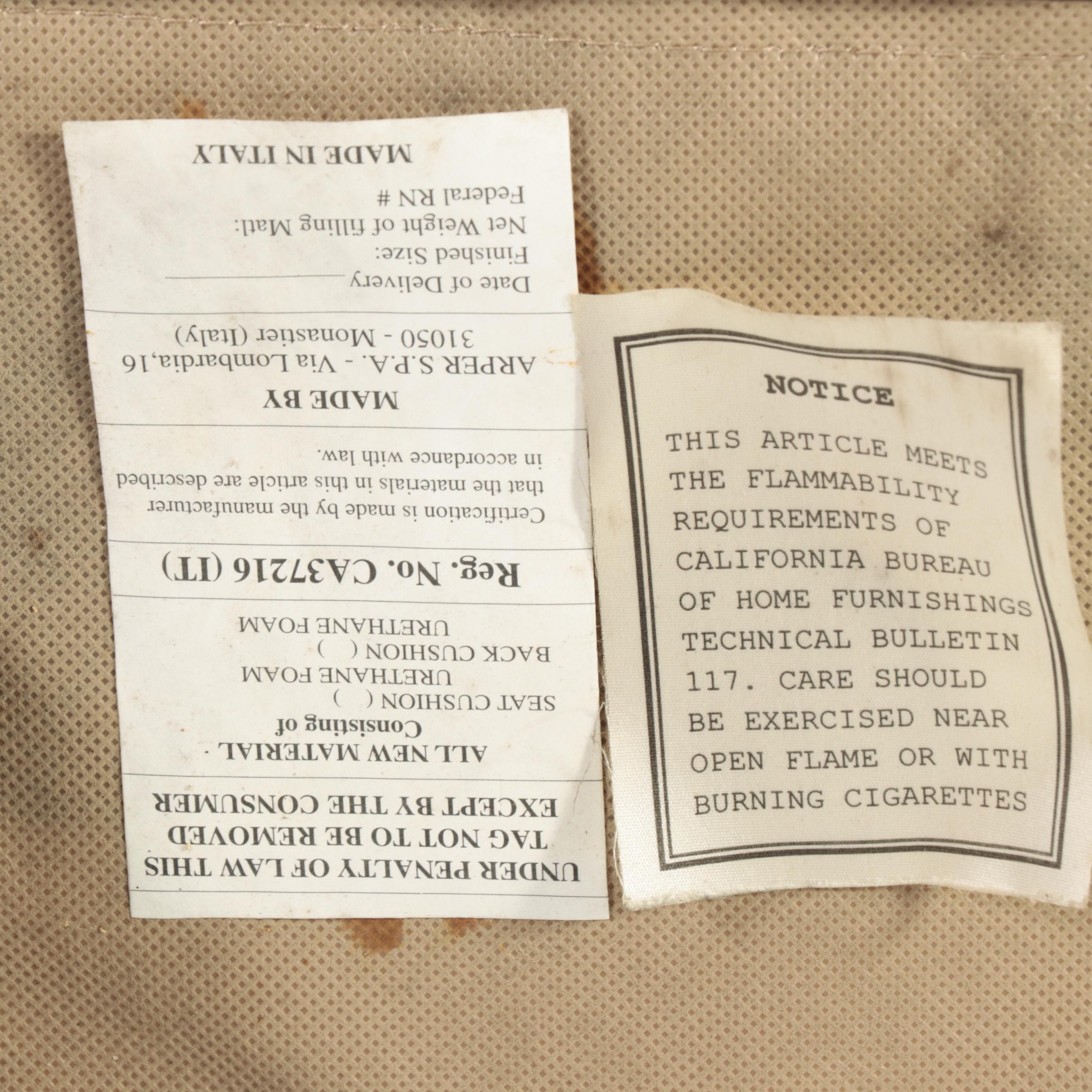 Arper S.P.A. Italian Modern Leather and Chromed Metal Armchair