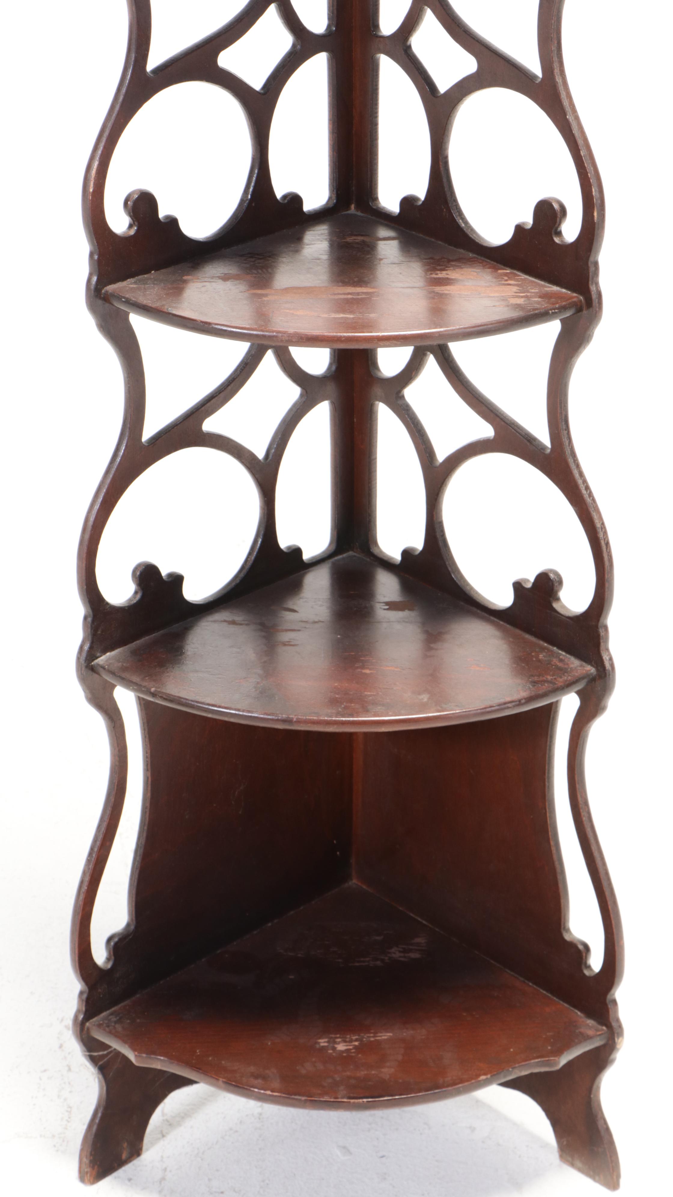 Victorian Style Corner Fretwork Display Shelves EBTH