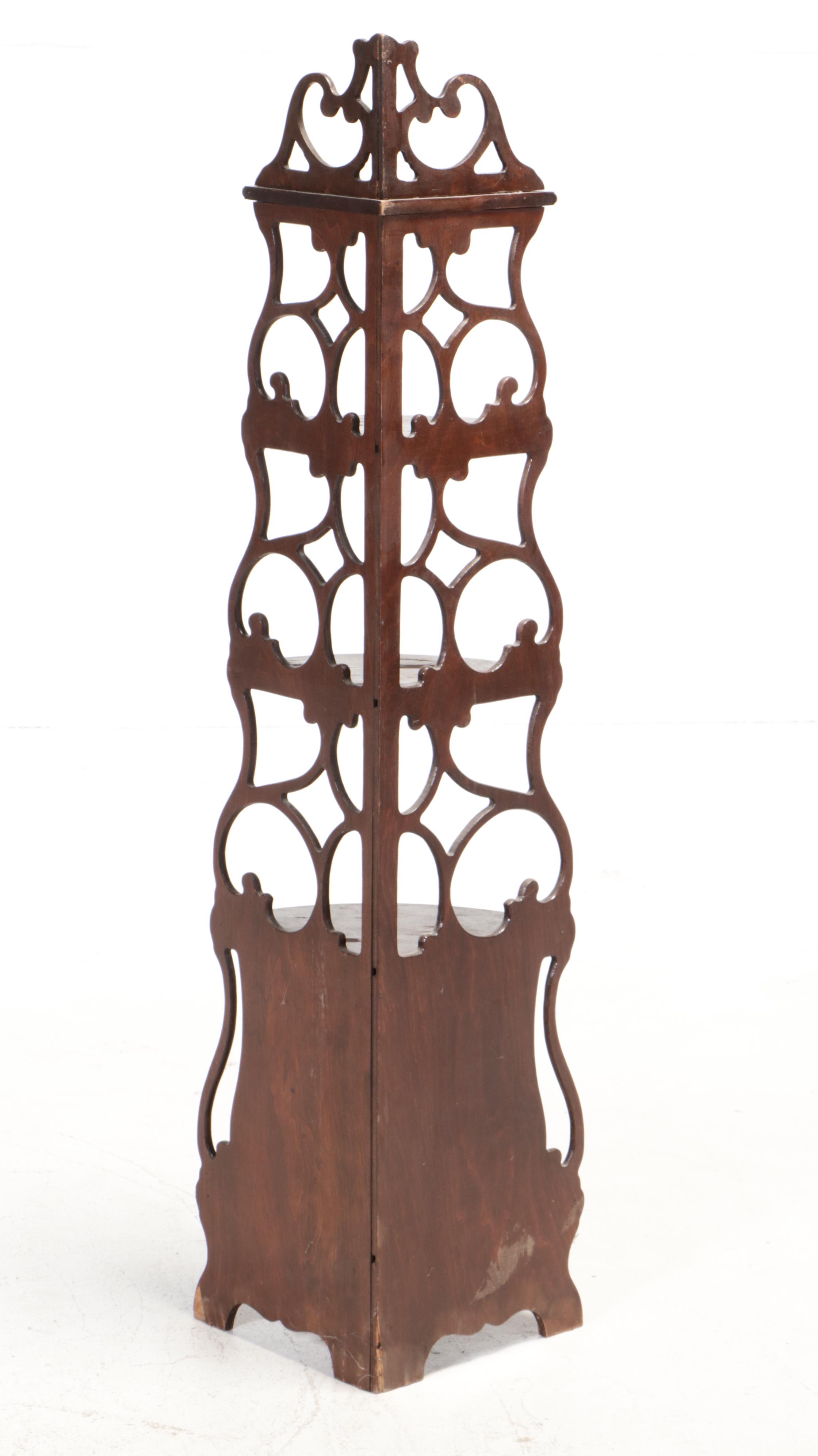 Victorian Style Corner Fretwork Display Shelves