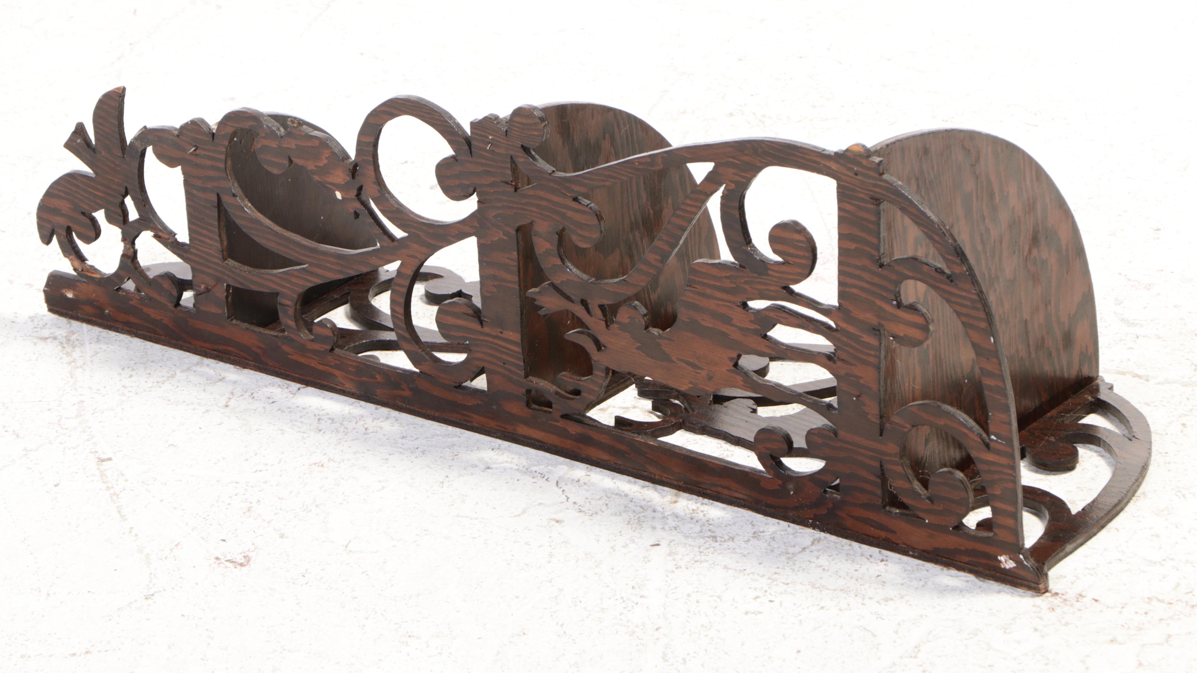Victorian Style Corner Fretwork Display Shelves