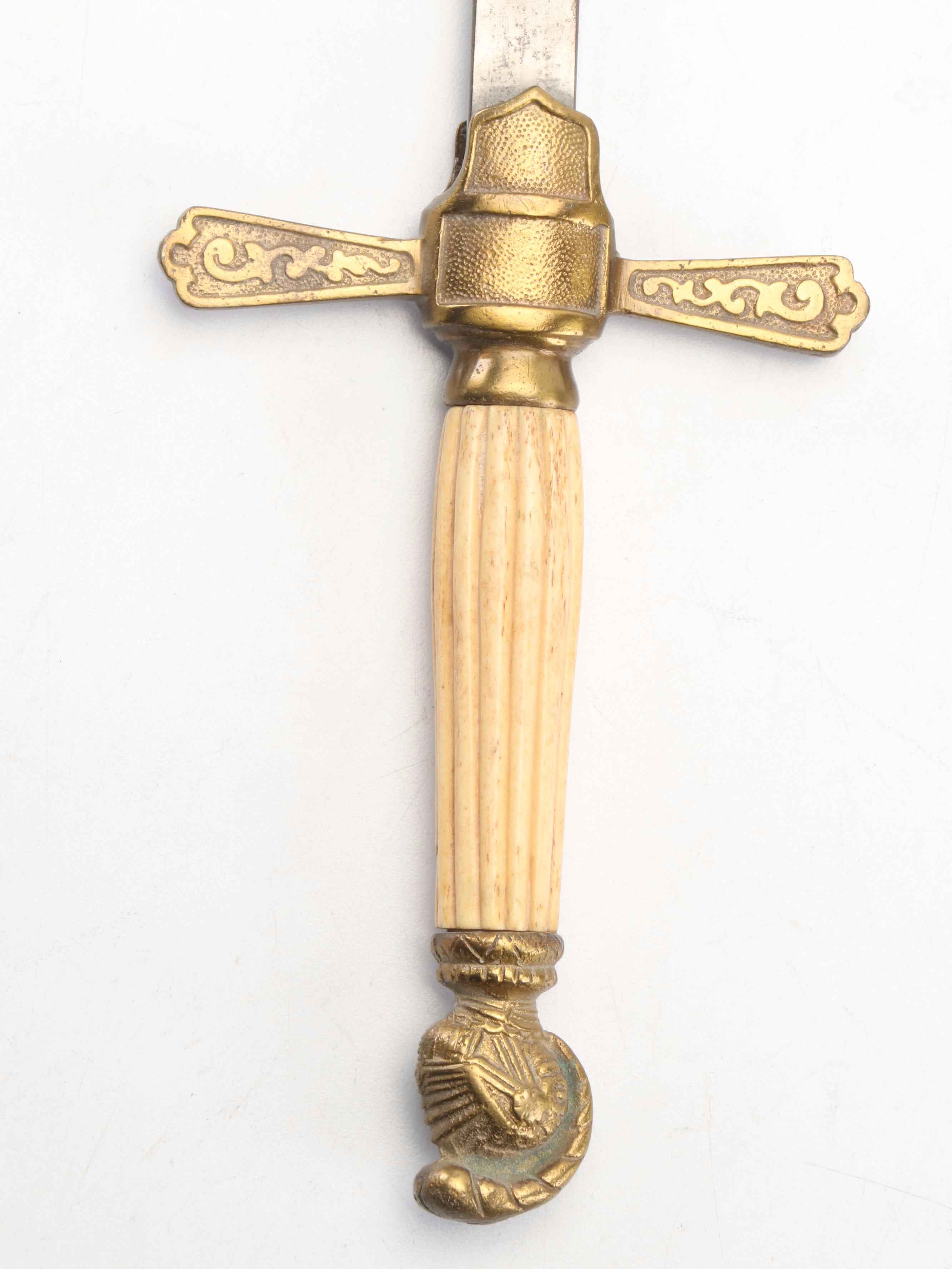 Bone Handled Masonic Ceremonial Sword