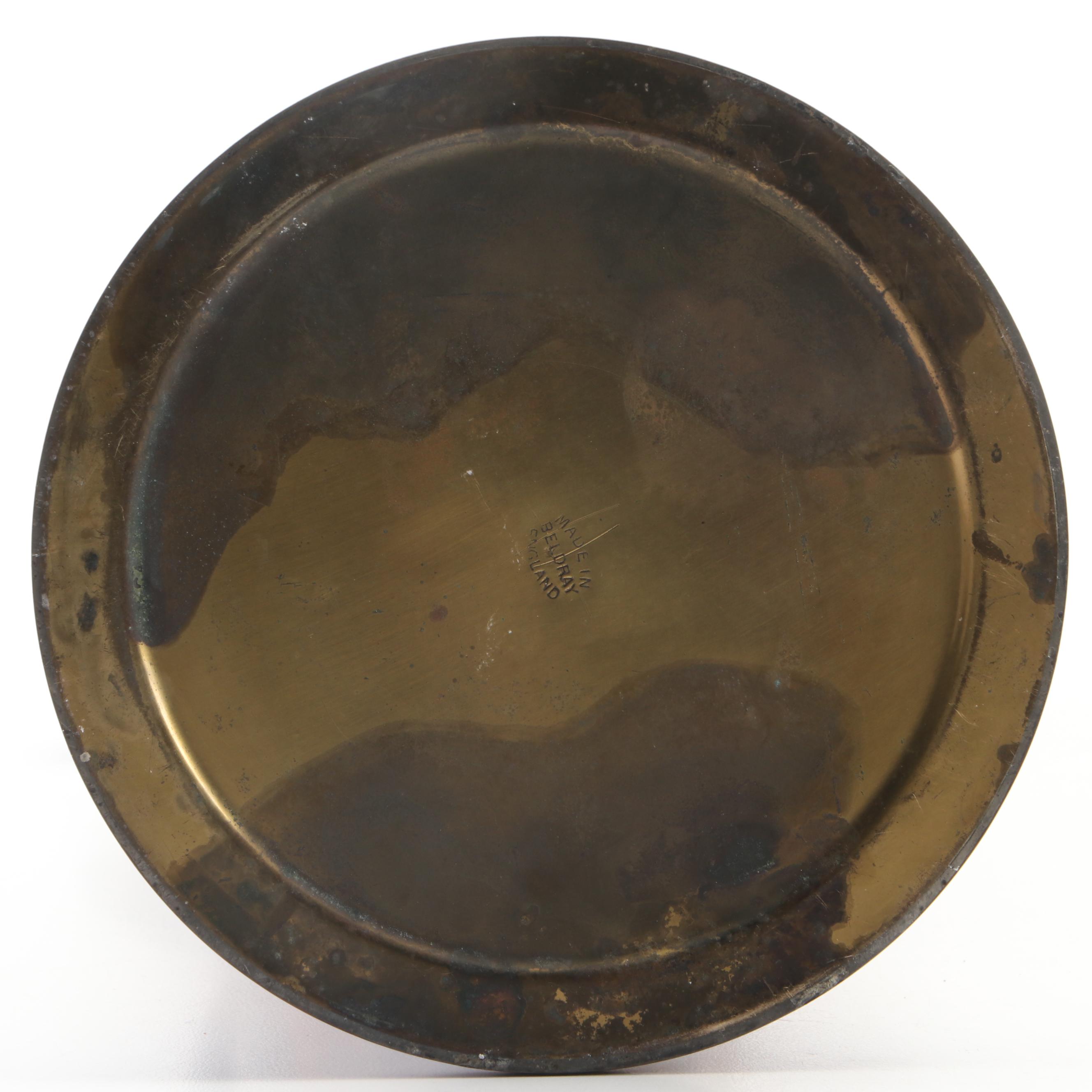 Beldray Art Nouveau Copper and Brass Table Lamp, Early 20th Century