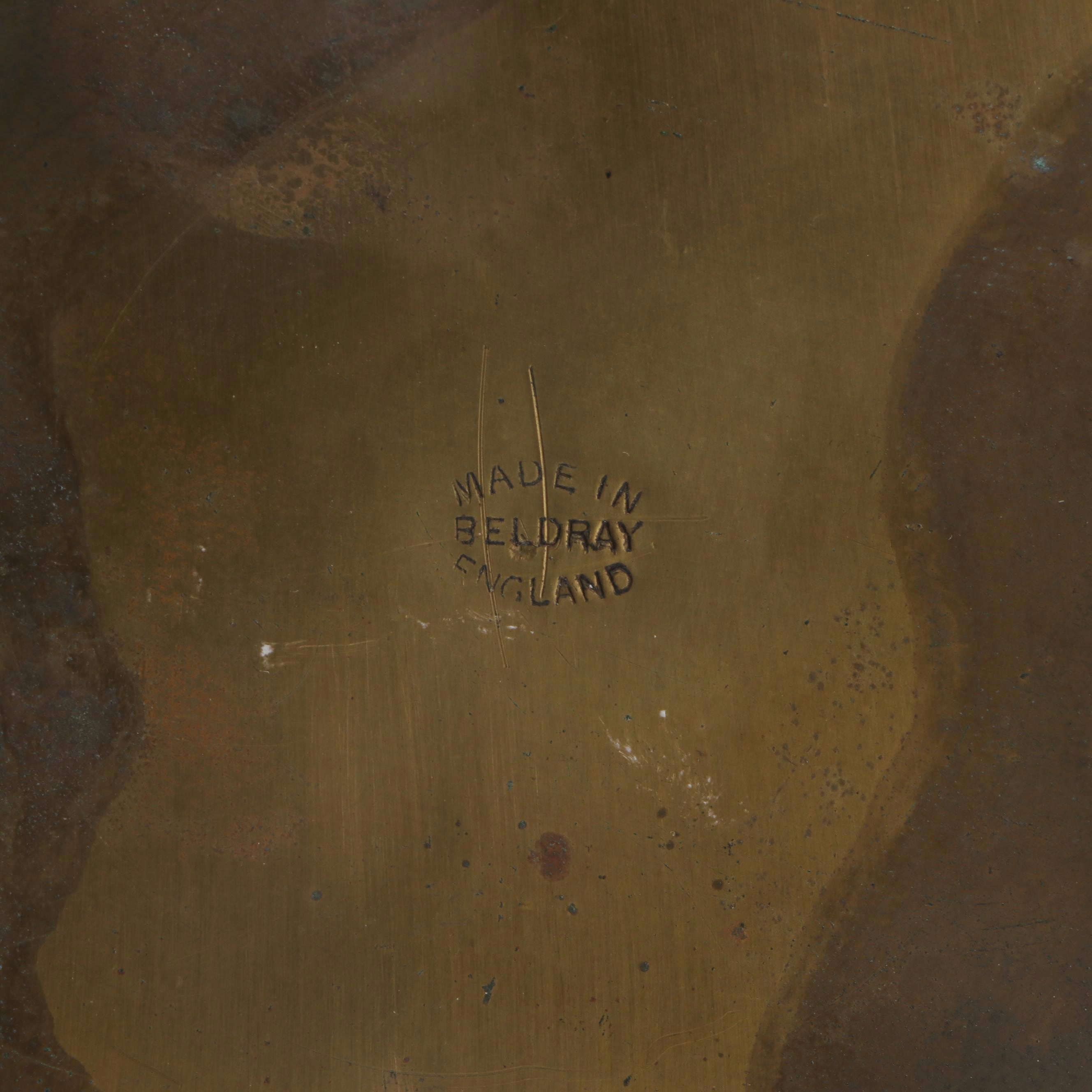 Beldray Art Nouveau Copper and Brass Table Lamp, Early 20th Century