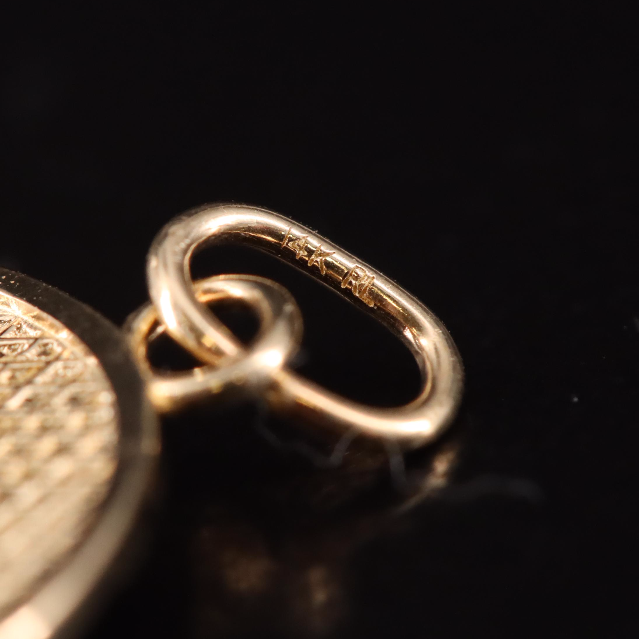 14K Virgin Mary Pendant