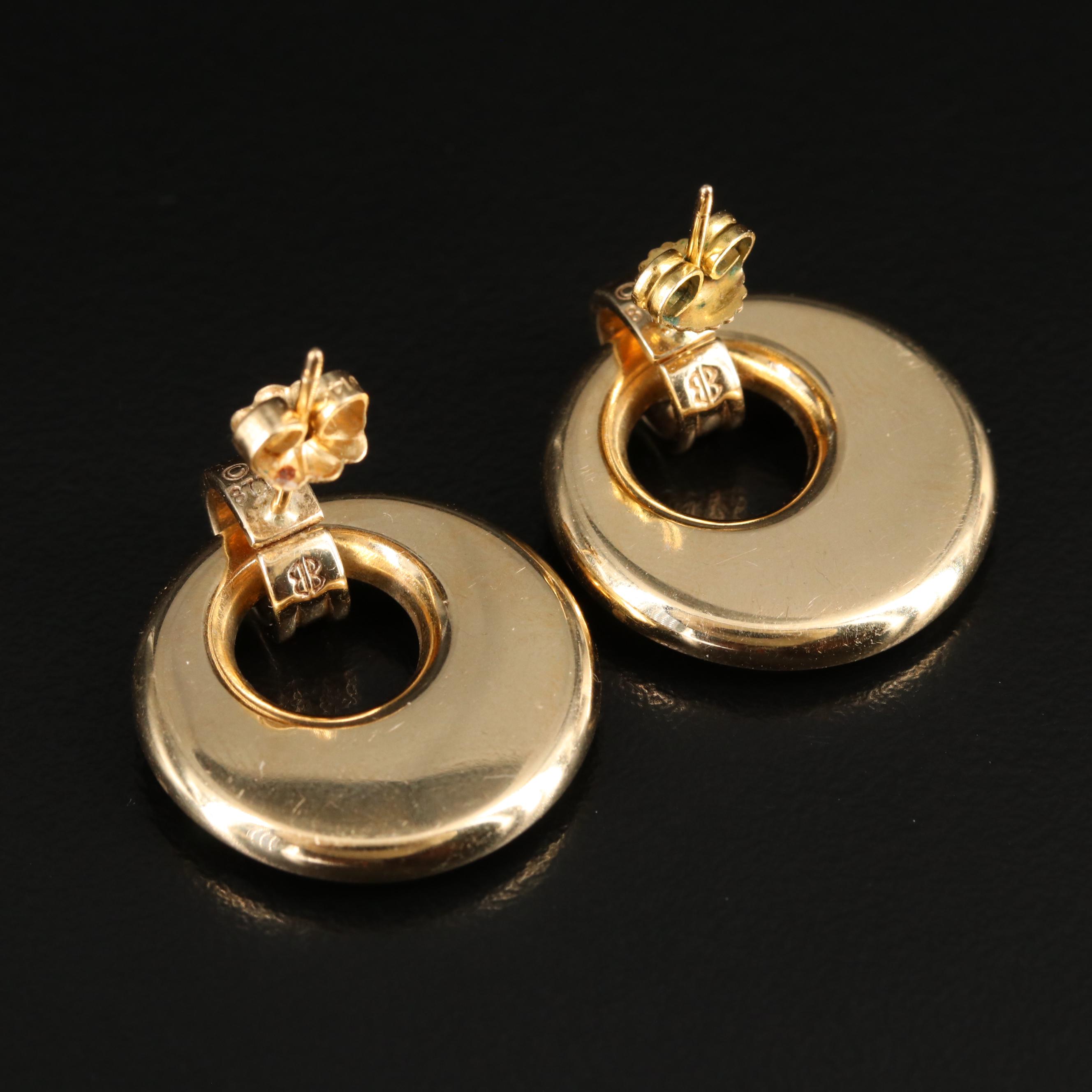 14K Diamond and Onyx Door Knocker Earrings