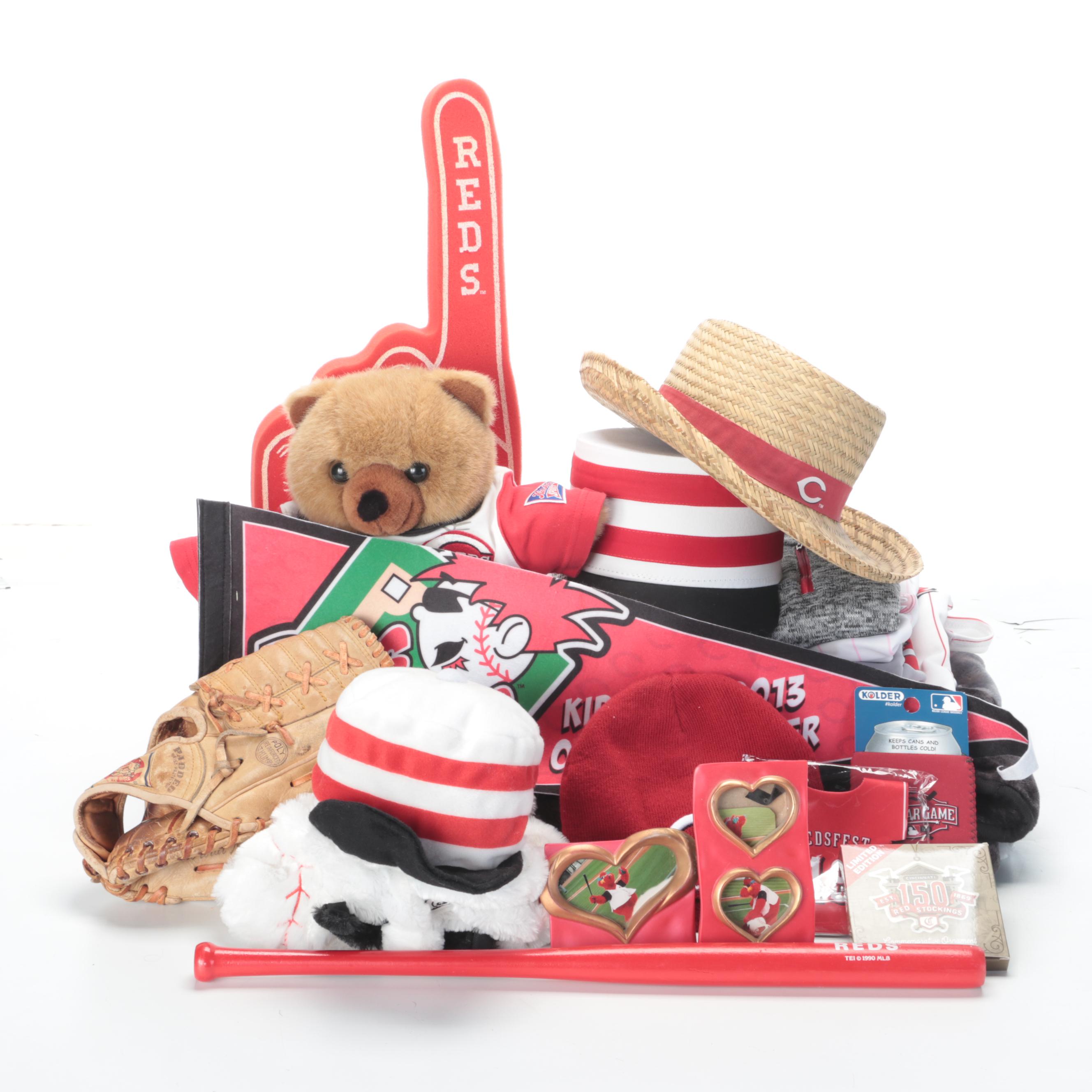 Chuck Harmon and Leo Cárdenas Signed Hat and Jersey with More Reds Memorabilia