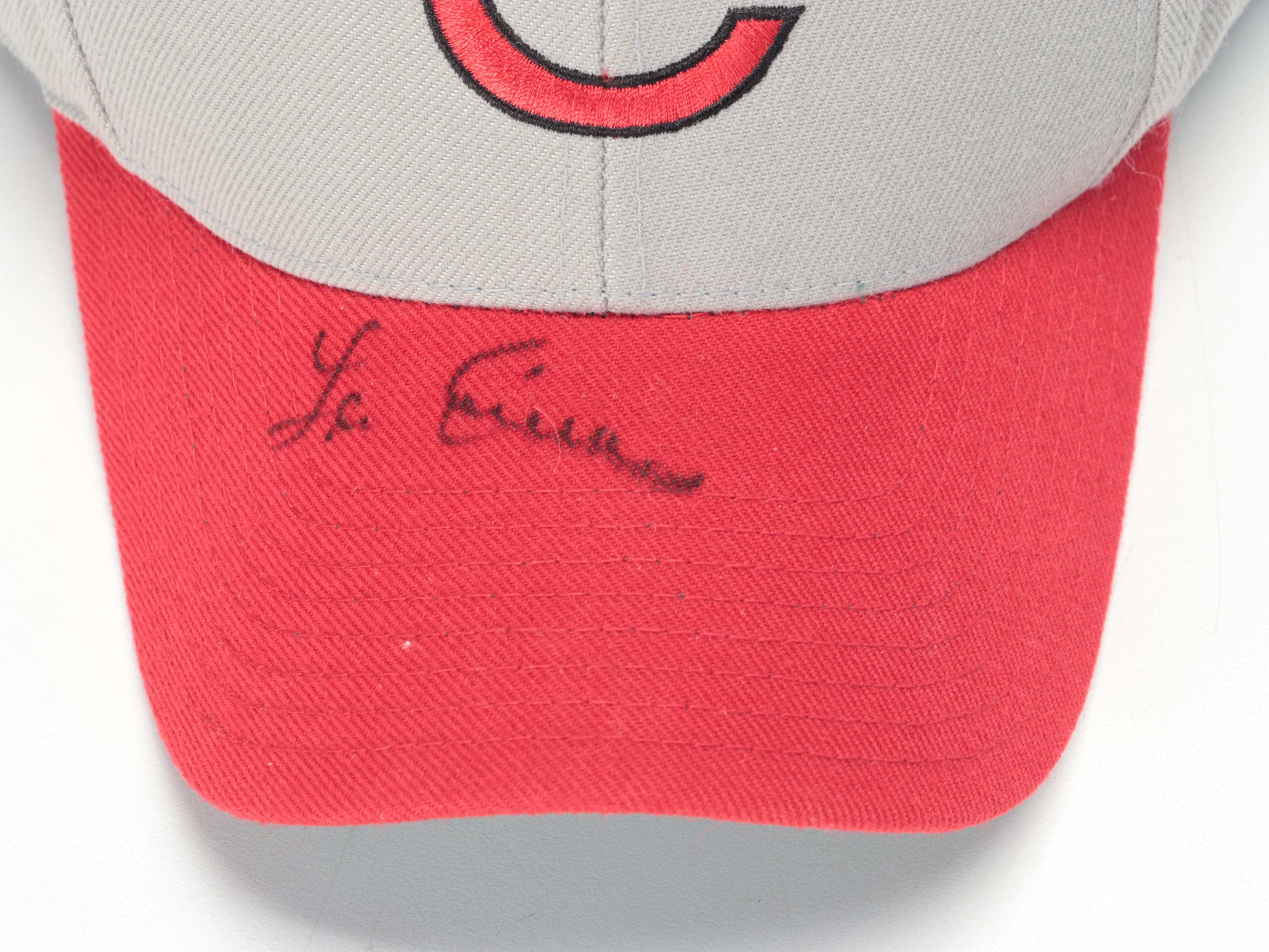 Chuck Harmon and Leo Cárdenas Signed Hat and Jersey with More Reds Memorabilia
