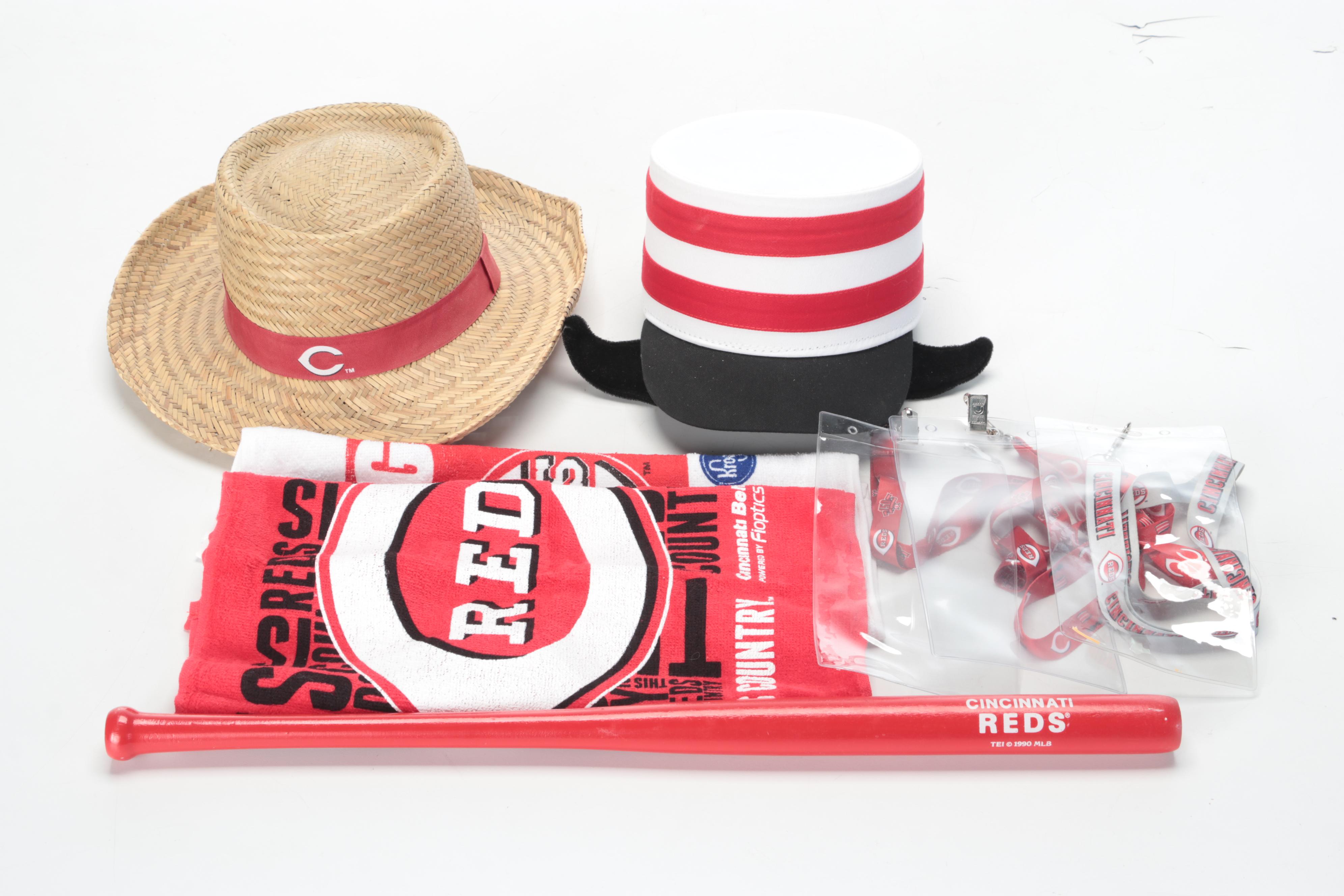 Chuck Harmon and Leo Cárdenas Signed Hat and Jersey with More Reds Memorabilia