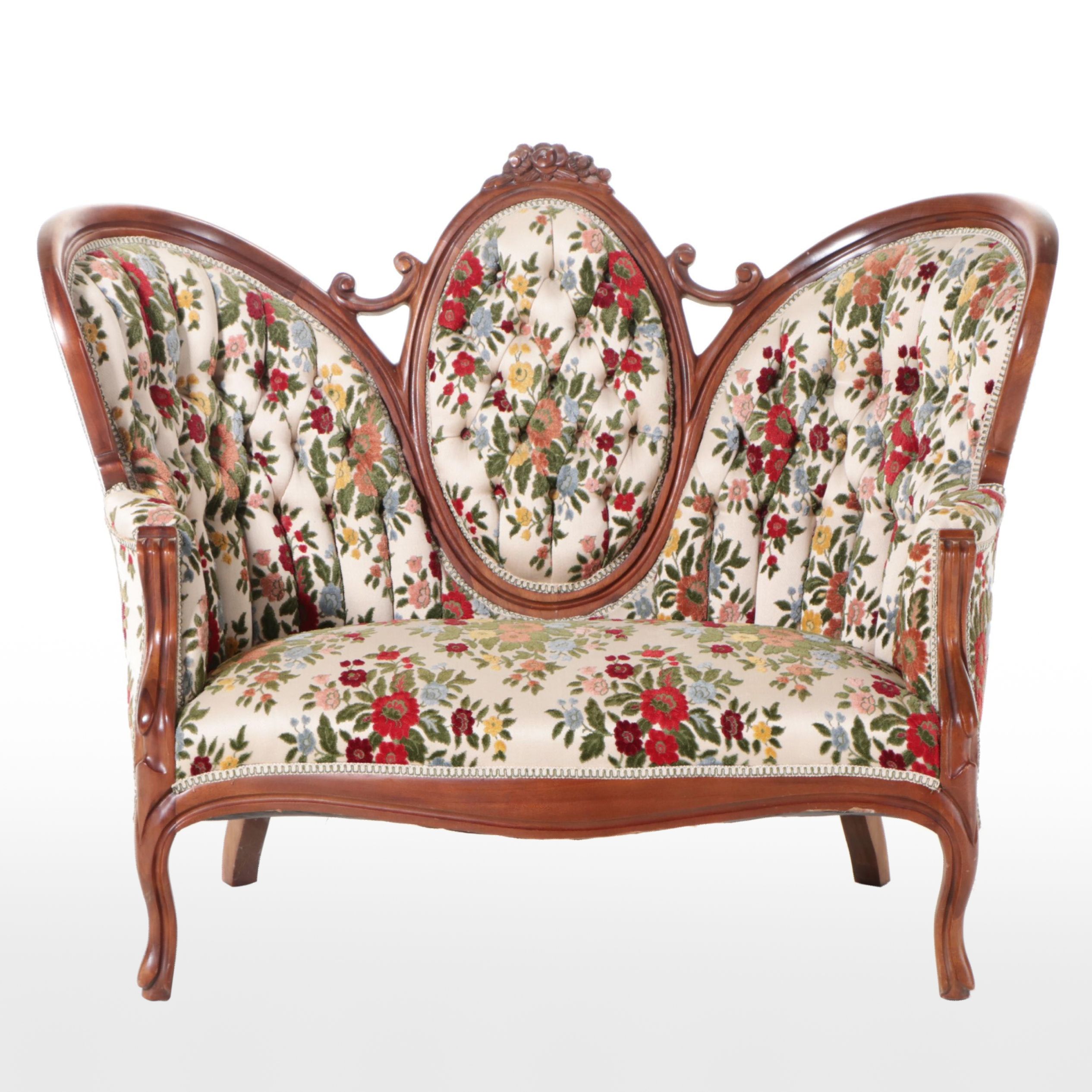 American Furniture Galleries, Inc. Upholstered Rococo Revival Settee