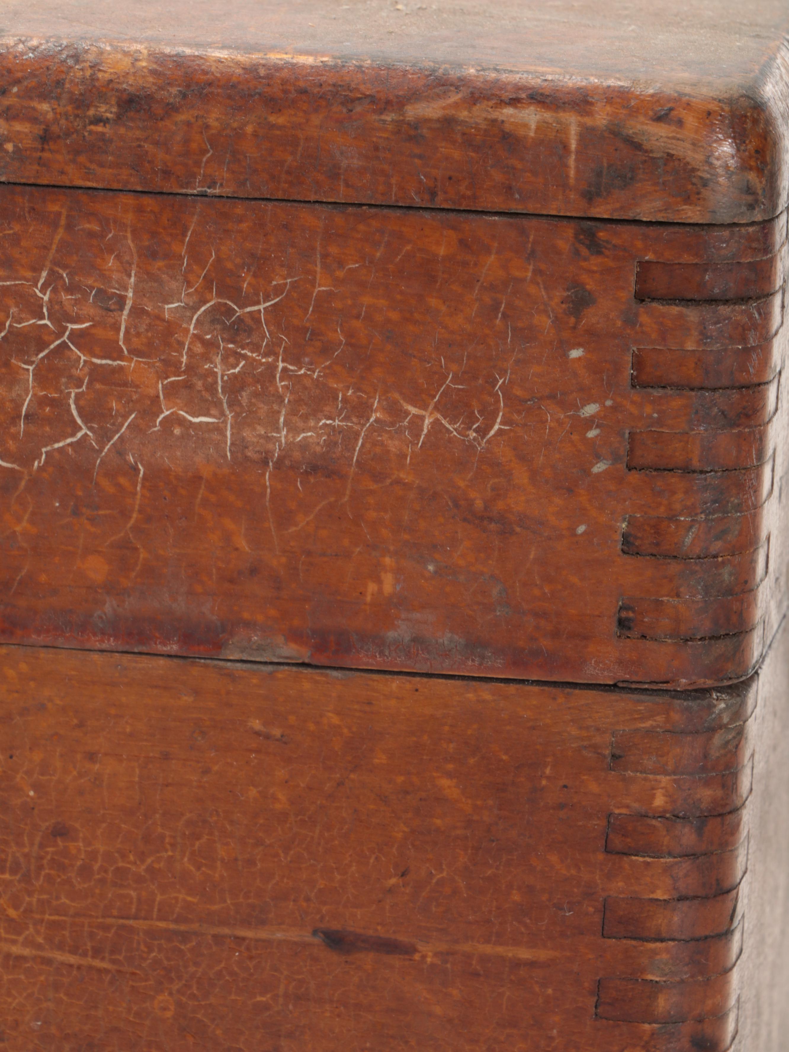 Wooden Locking Tool Box, Early 20th Century