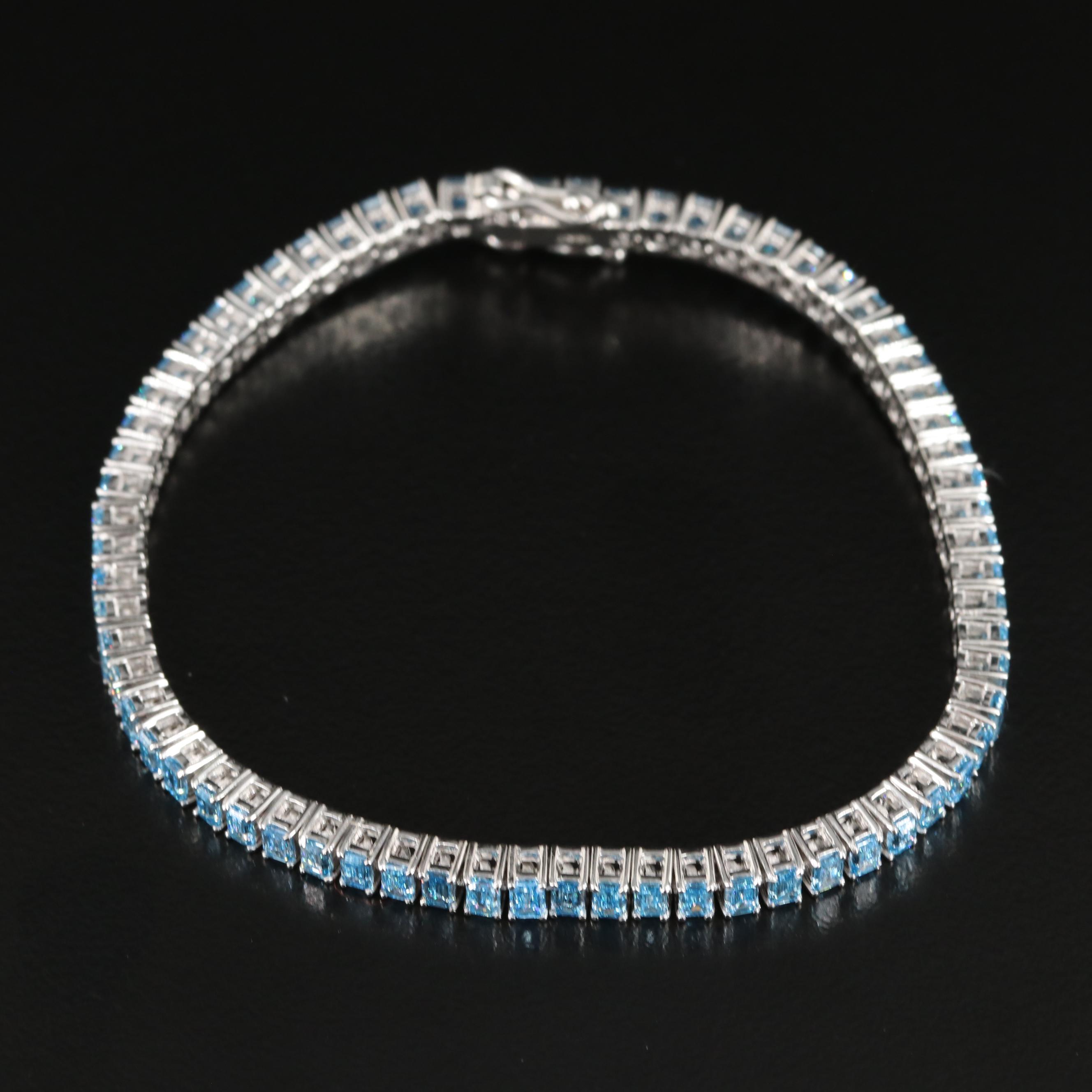14K 6.16 CTW Fancy Blue Diamond Bracelet