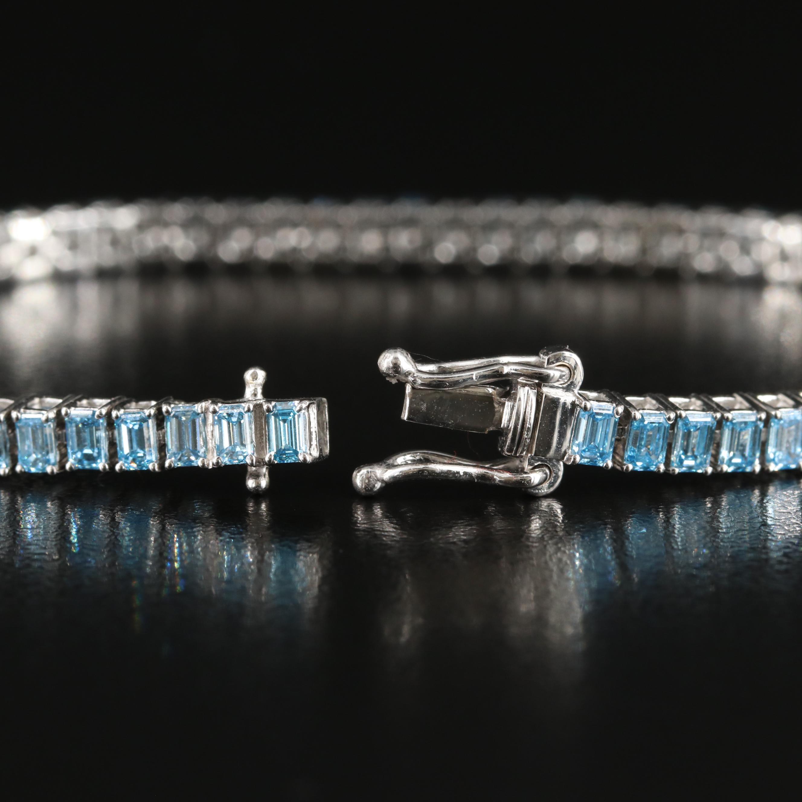 14K 6.16 CTW Fancy Blue Diamond Bracelet