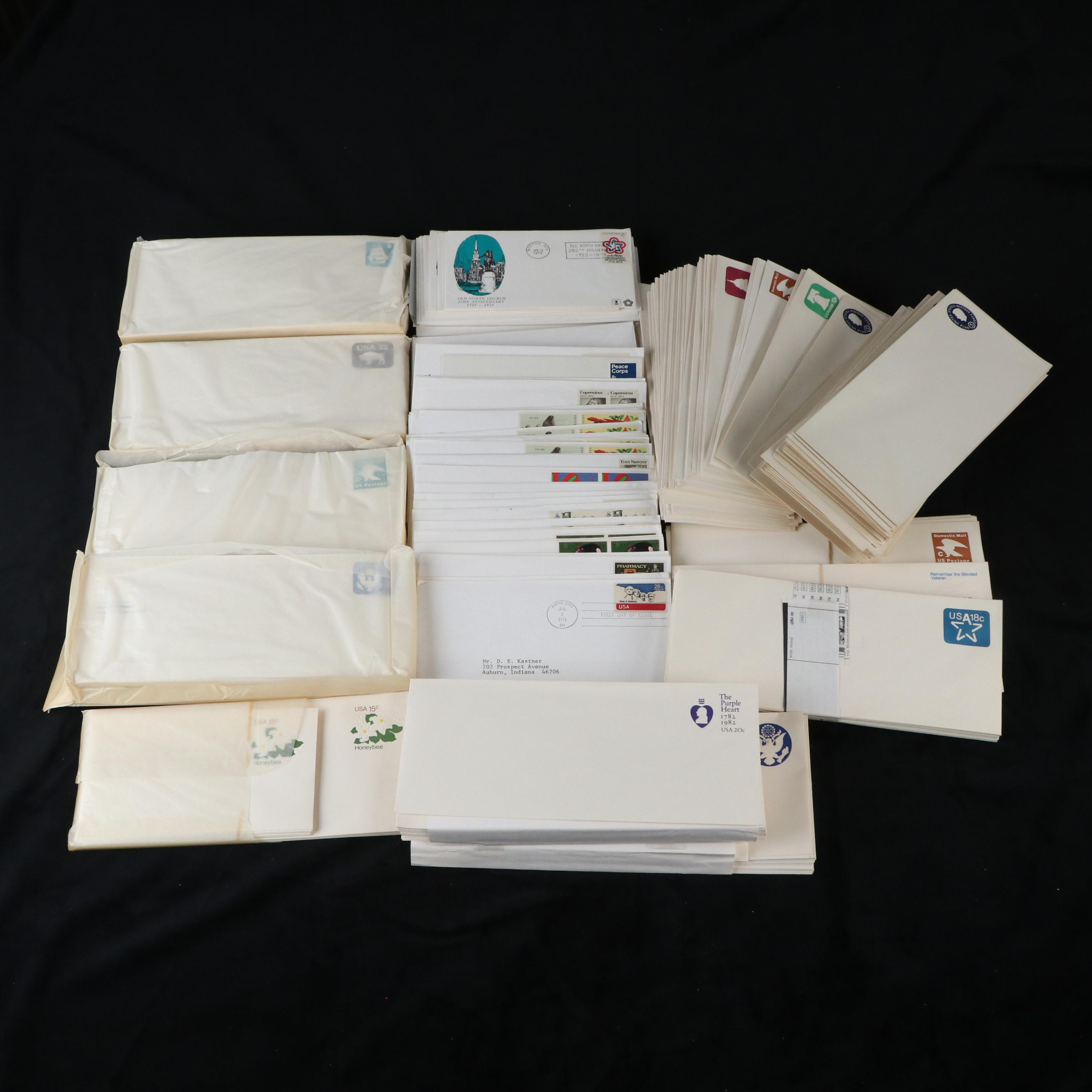 Large Group of Embossed Stamped Envelopes and Postcards