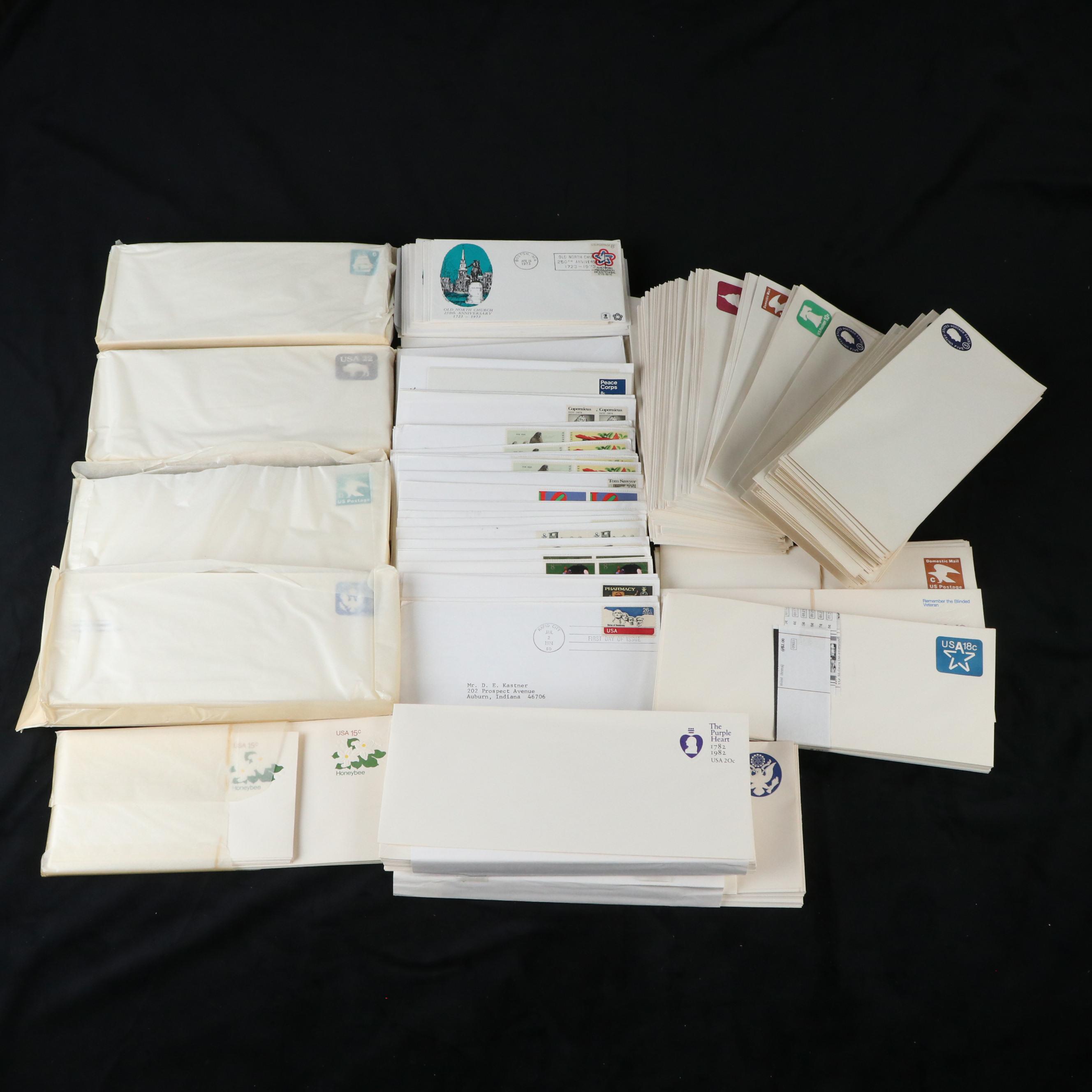 Large Group of Embossed Stamped Envelopes and Postcards
