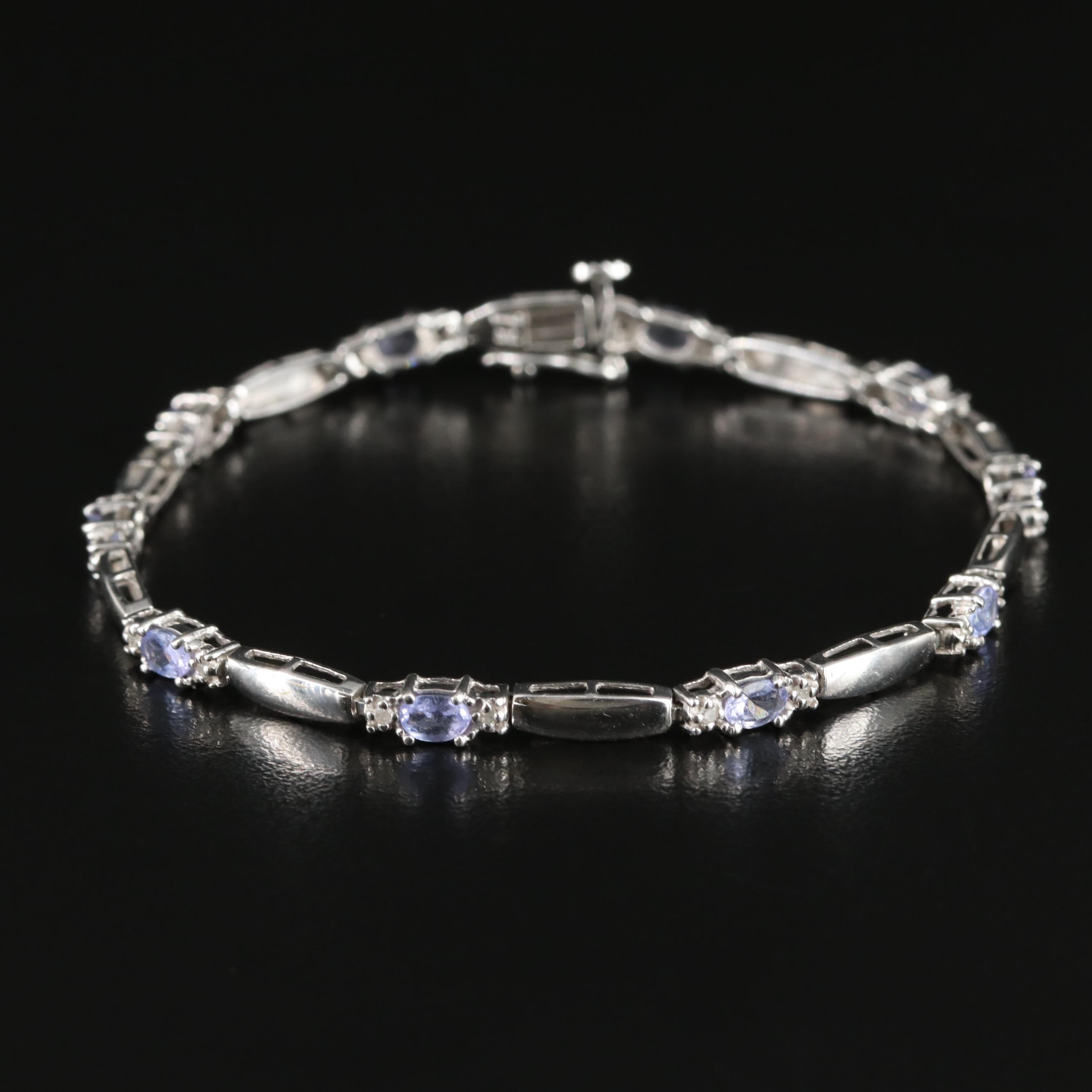 14K Tanzanite and Diamond Bracelet
