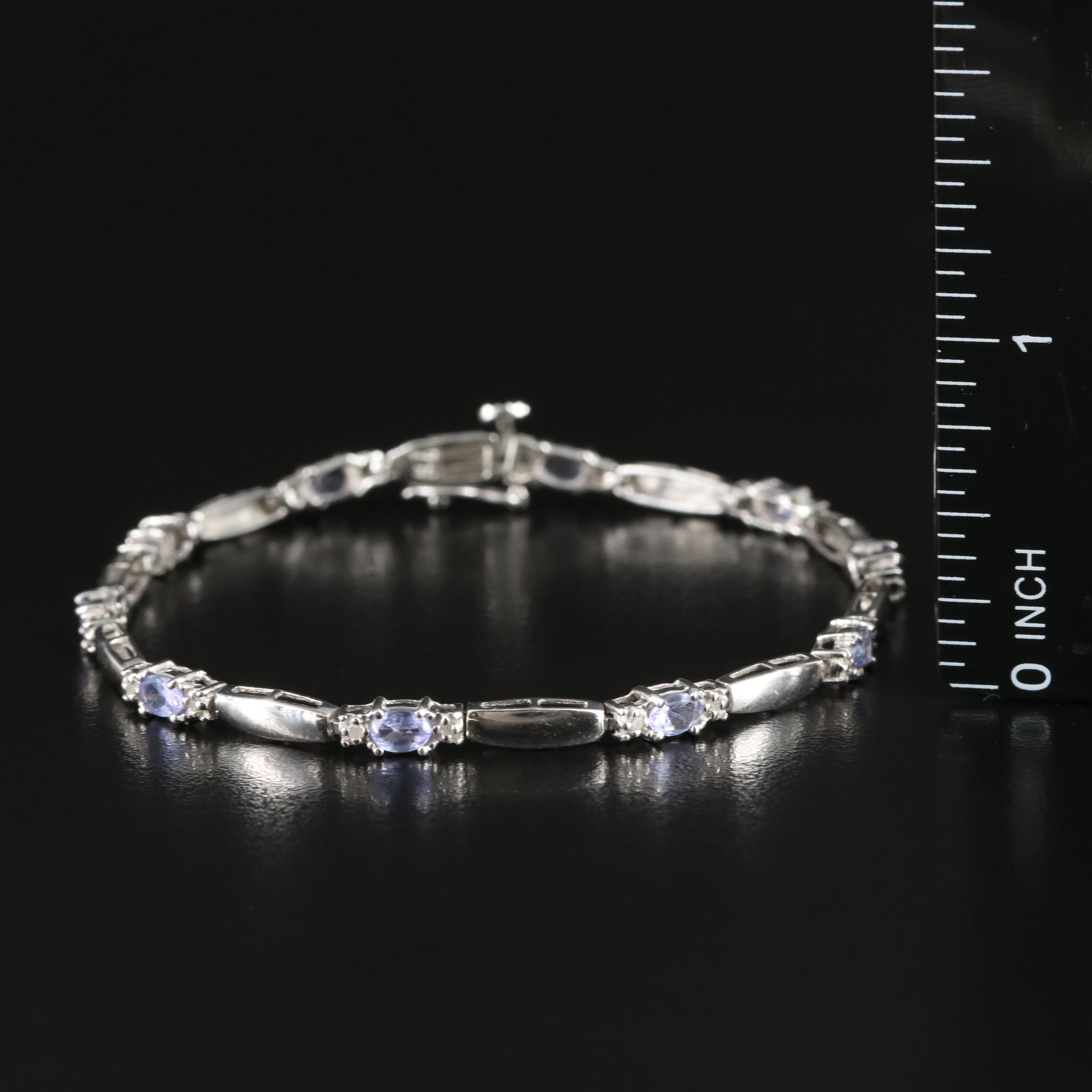 14K Tanzanite and Diamond Bracelet