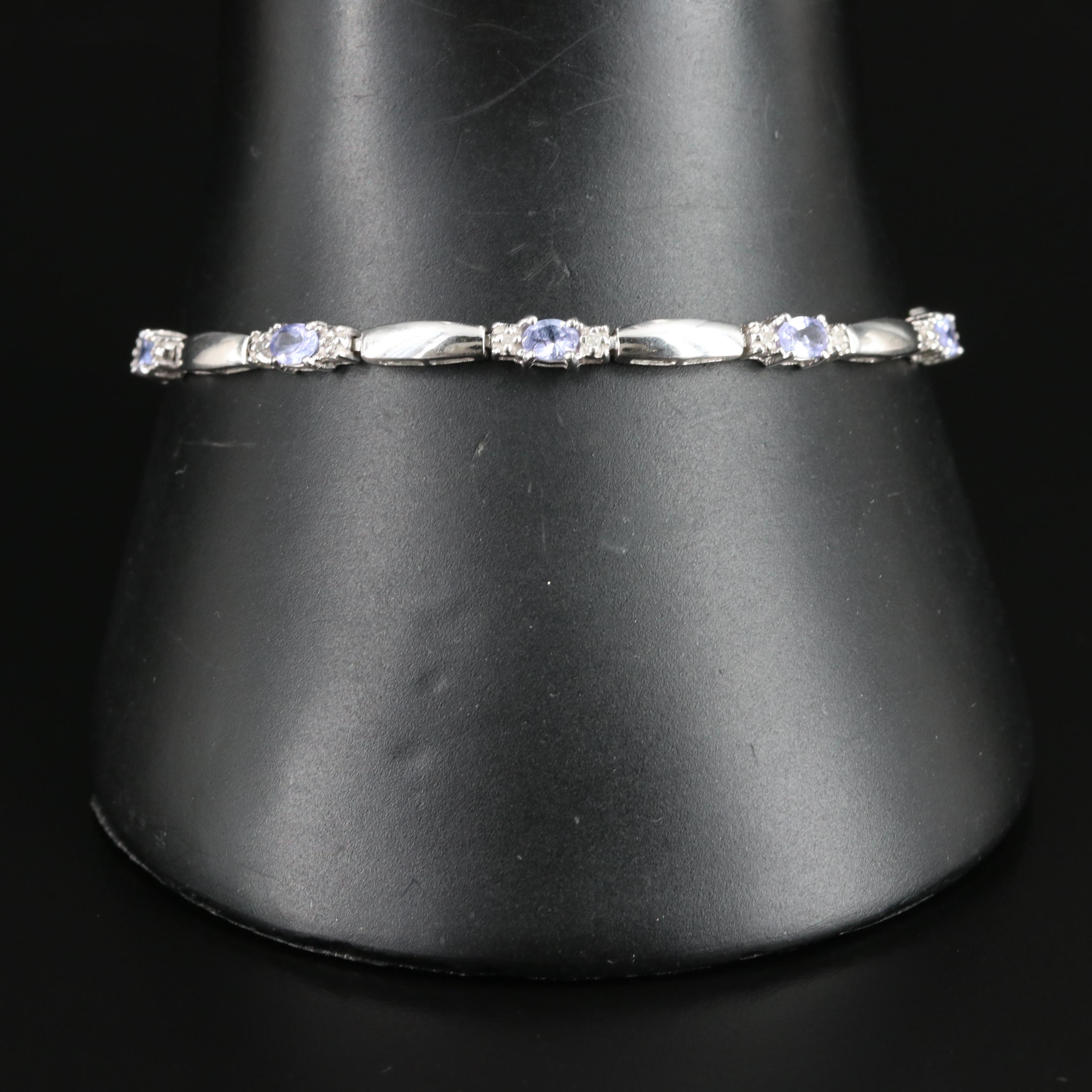 14K Tanzanite and Diamond Bracelet