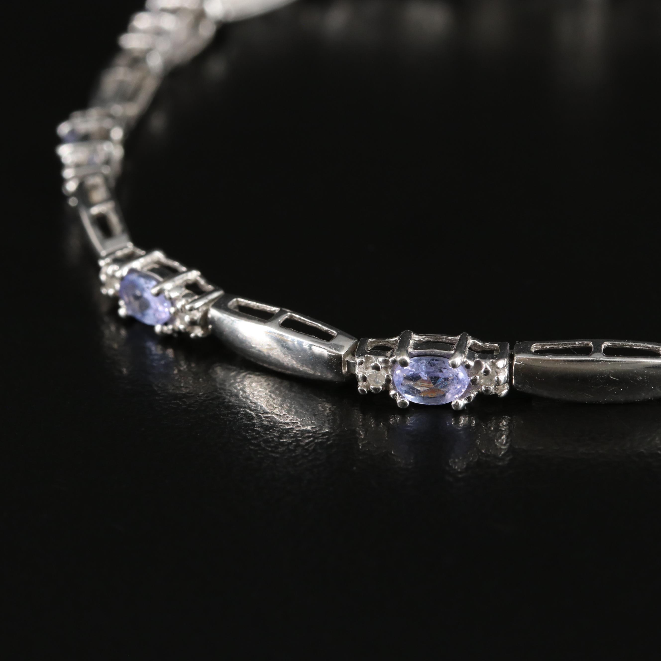 14K Tanzanite and Diamond Bracelet