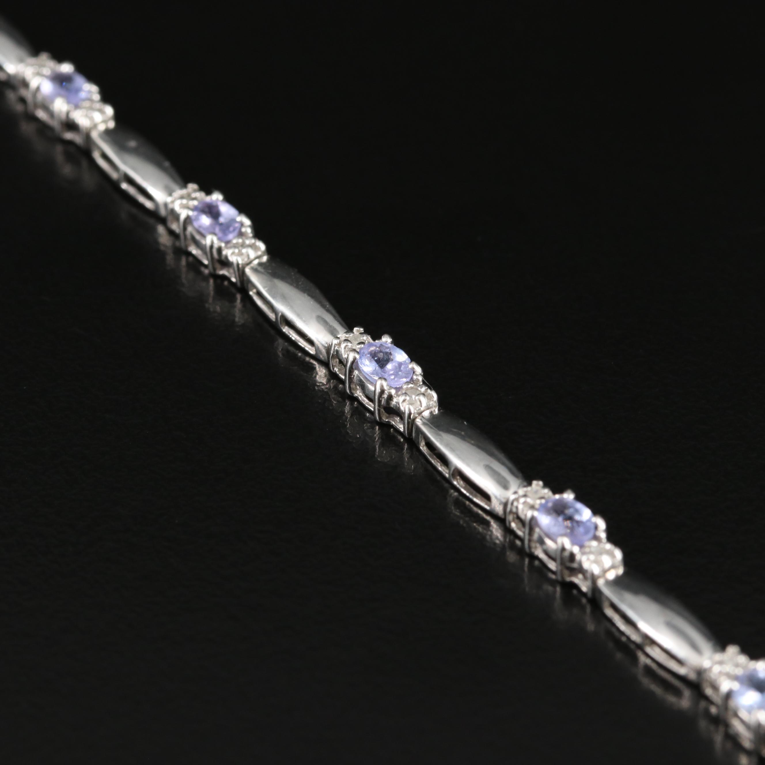 14K Tanzanite and Diamond Bracelet