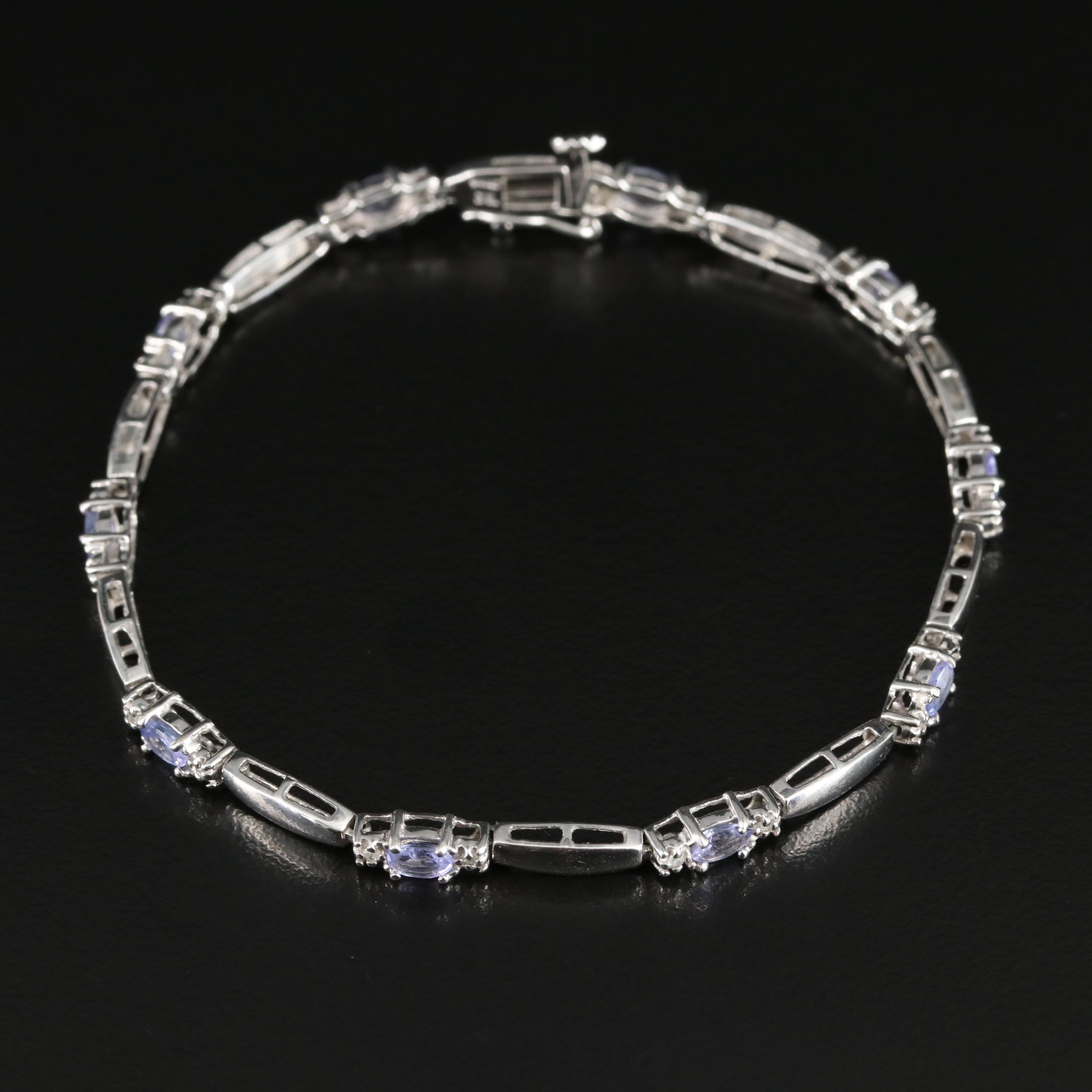 14K Tanzanite and Diamond Bracelet