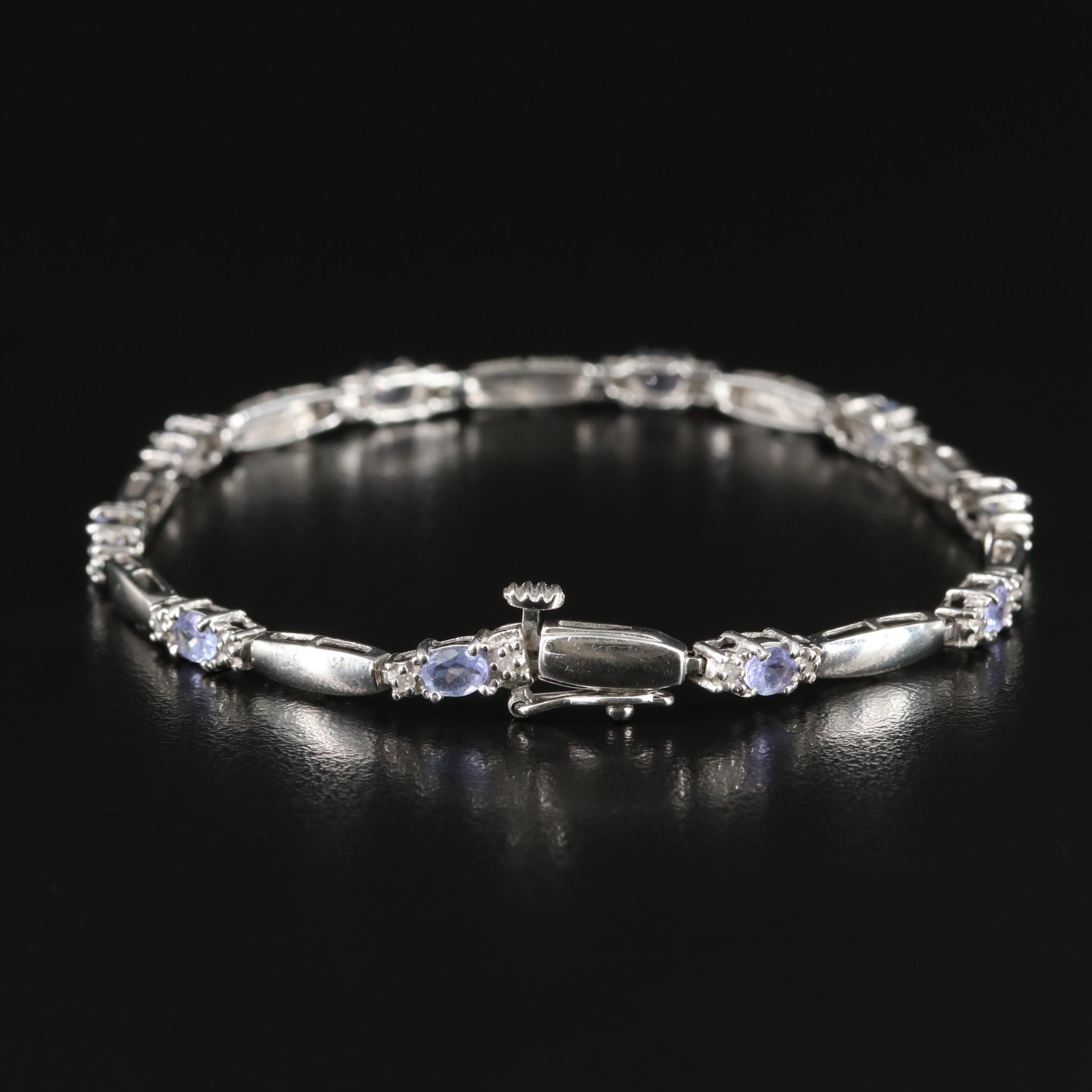 14K Tanzanite and Diamond Bracelet