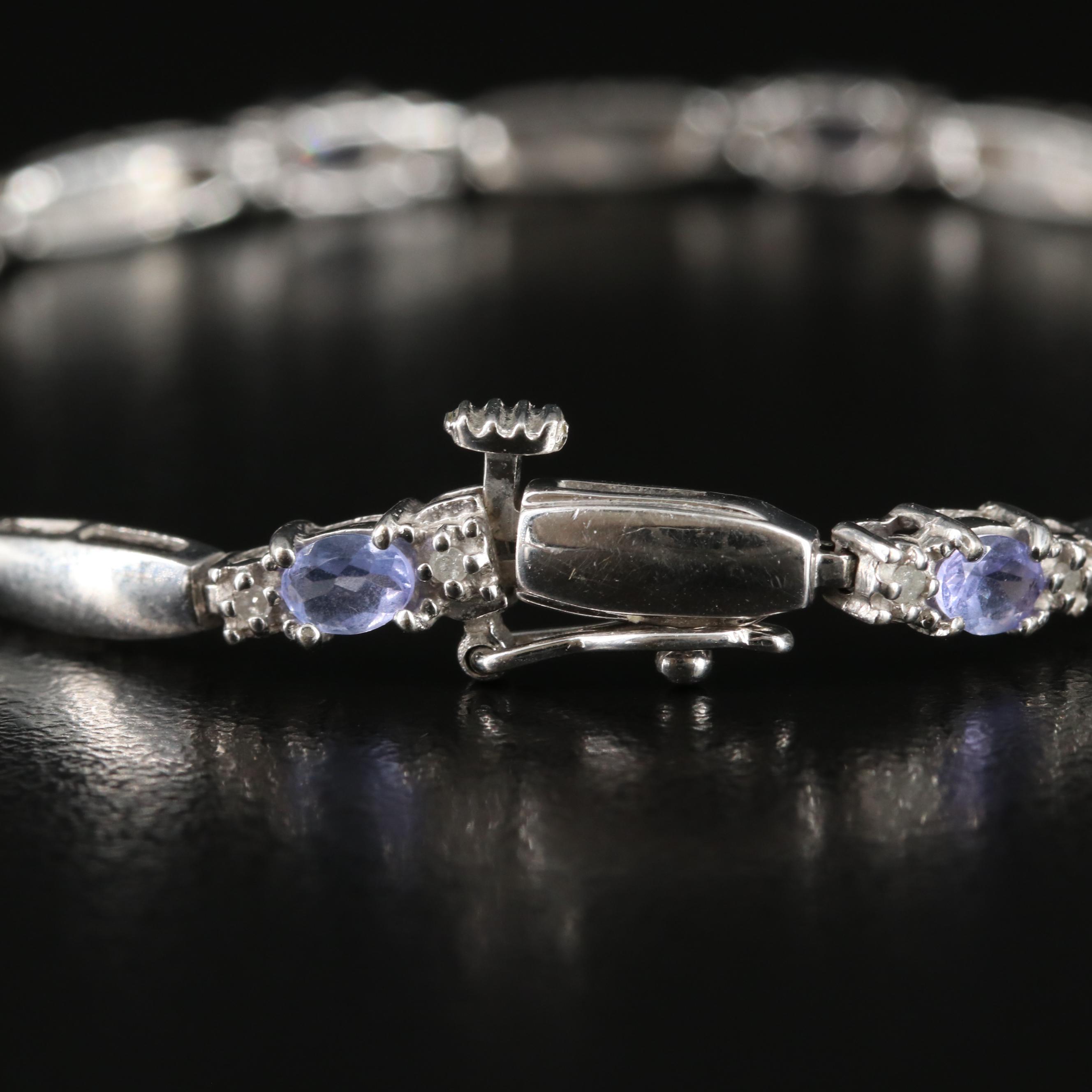 14K Tanzanite and Diamond Bracelet