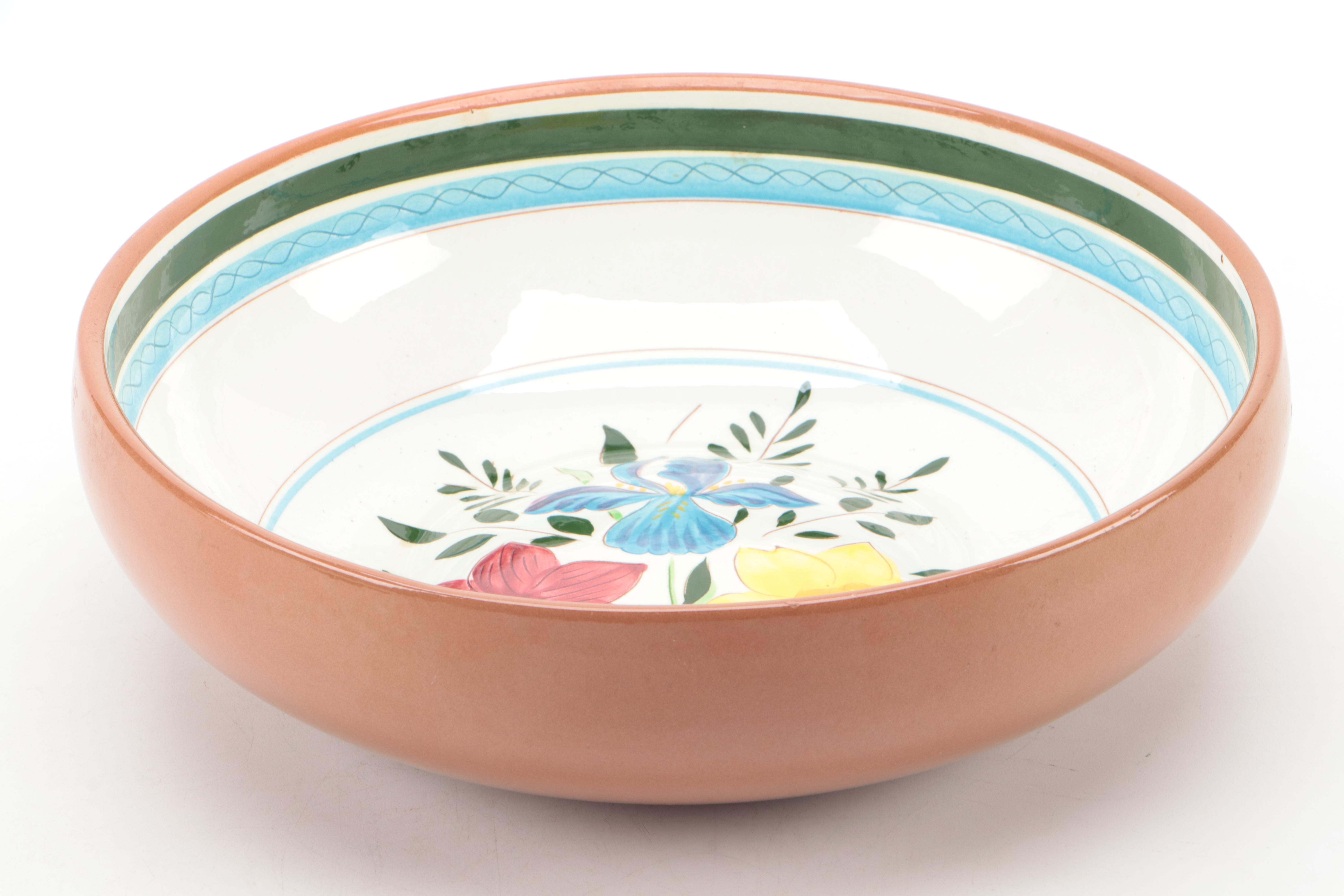 Stangl Pottery "Country Garden" Ceramic Plate and Serving Bowl, 1956–1978