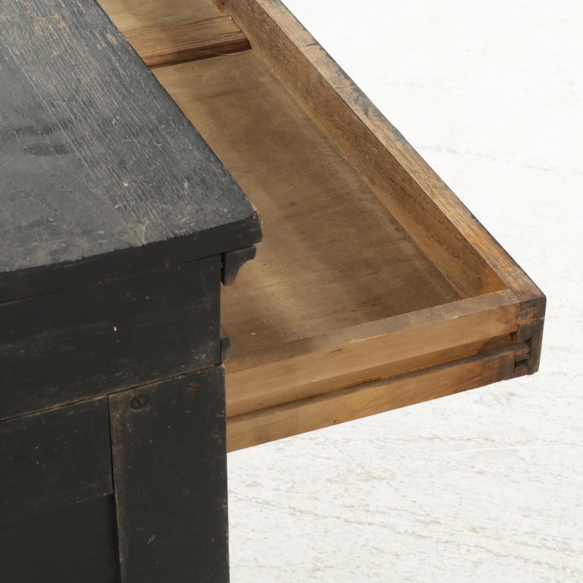 Economy Drawing Table Co. Late Victorian Wooden Flat File Cabinet, Early 20th C